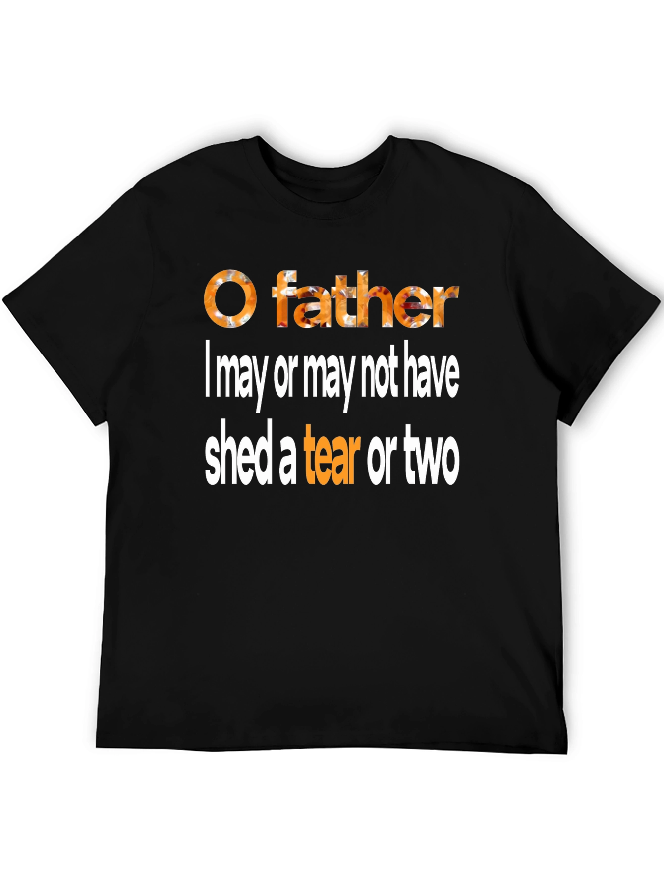 Black O Father Funny Graphic T-Shirt view 5