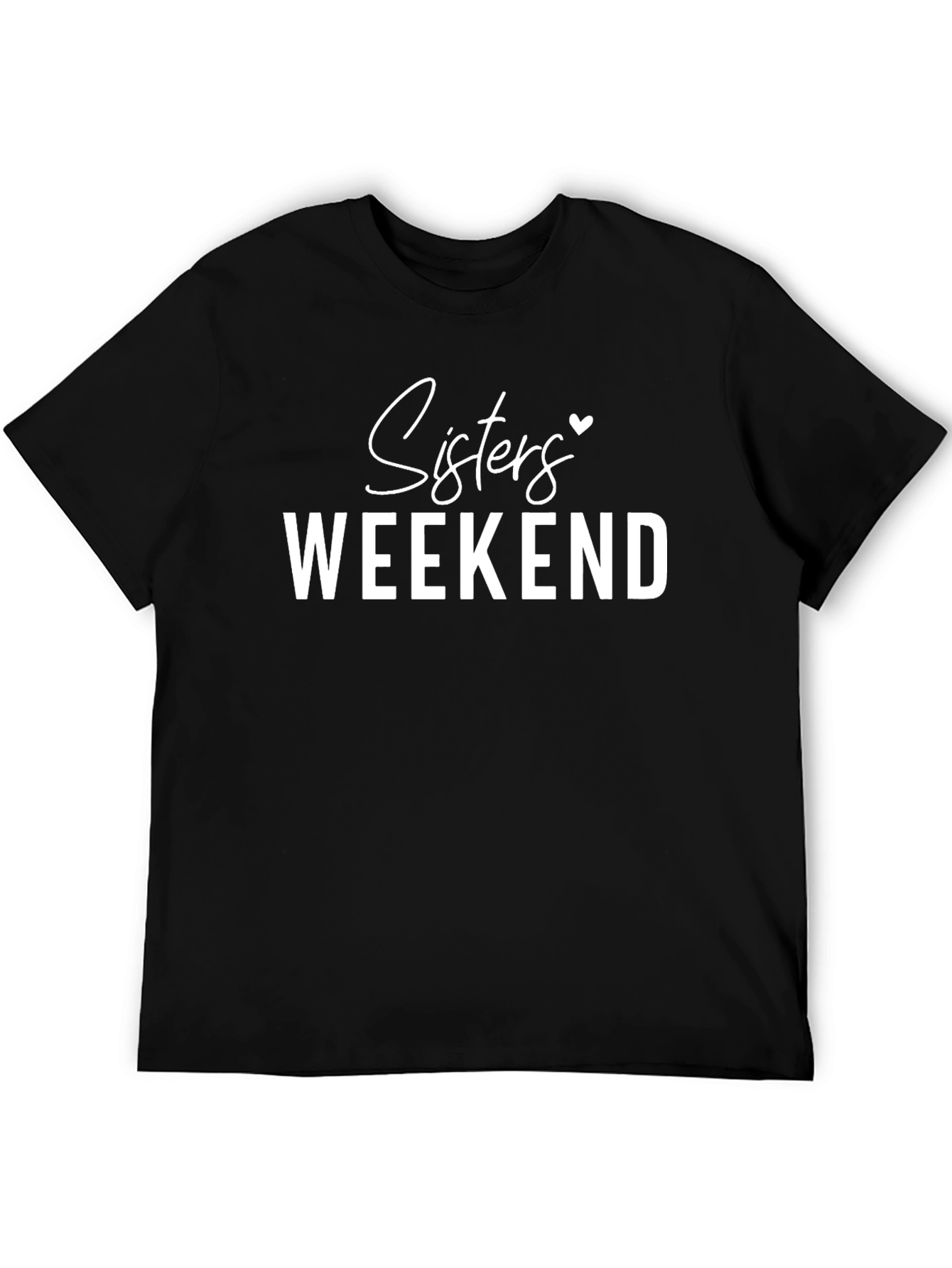 Black Sisters Weekend T-Shirt - Casual Crew Neck Tee view 5