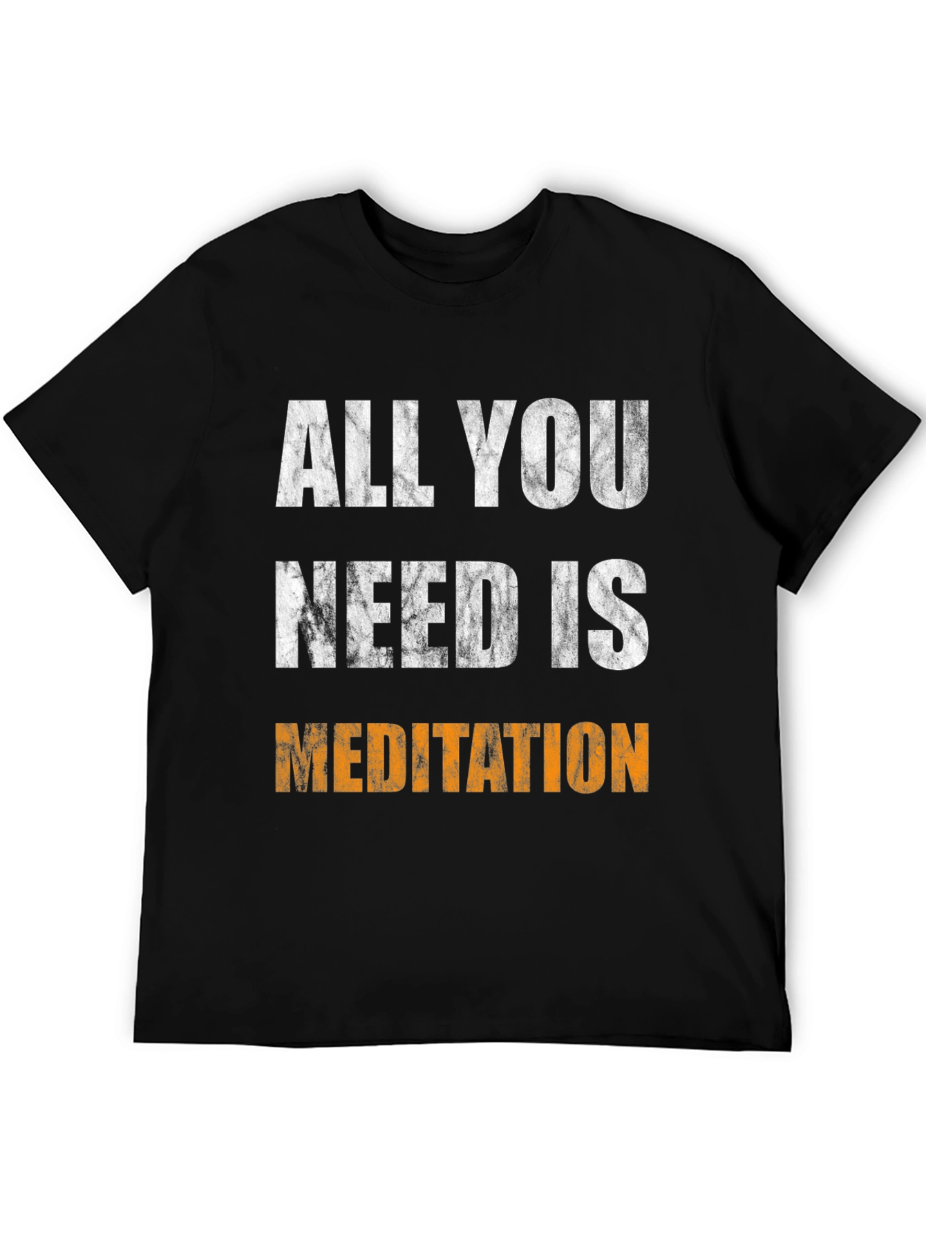 Black All You Need Is Meditation Graphic Tee view 5