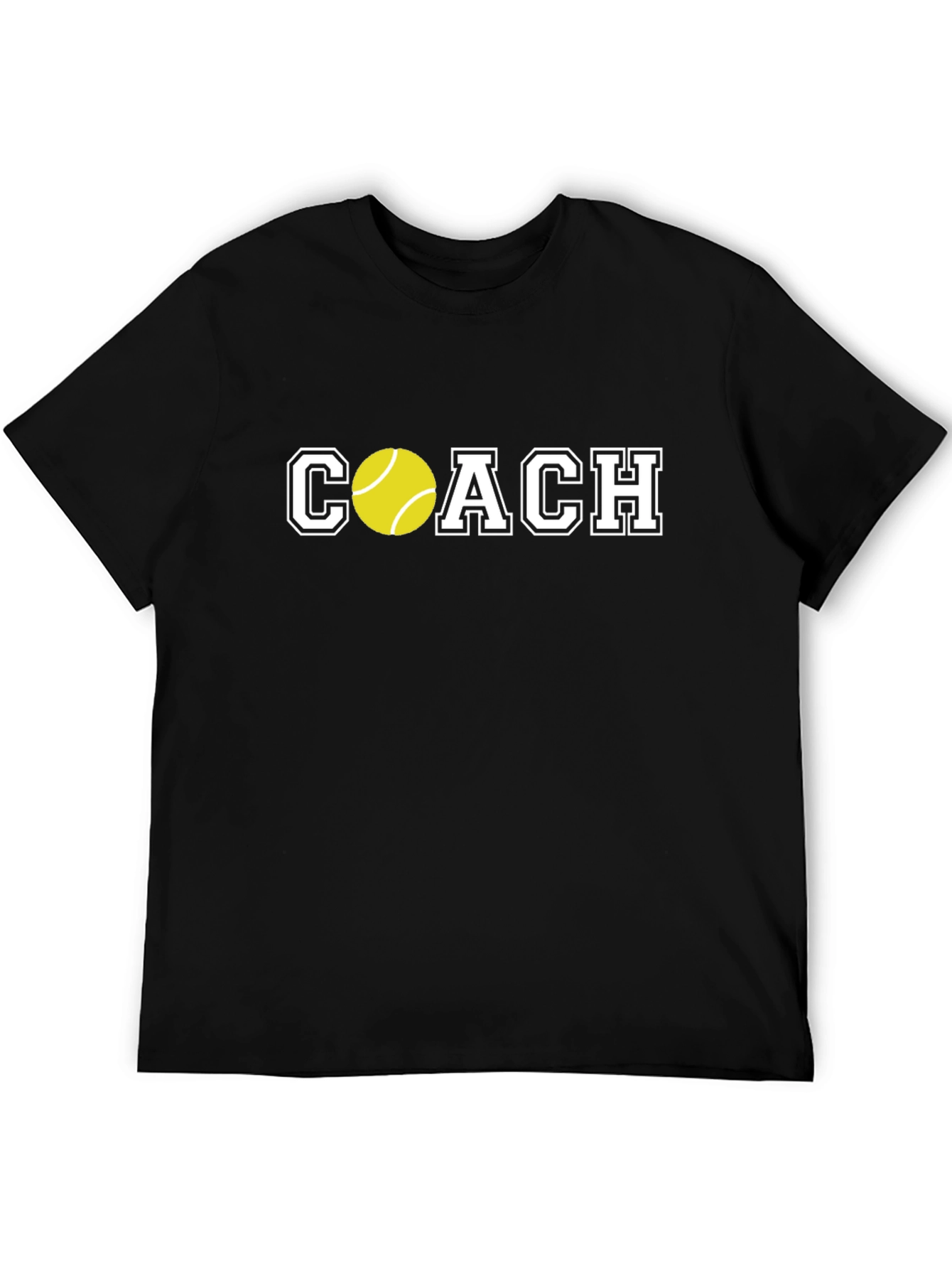 Black Tennis Coach Graphic T-Shirt view 5