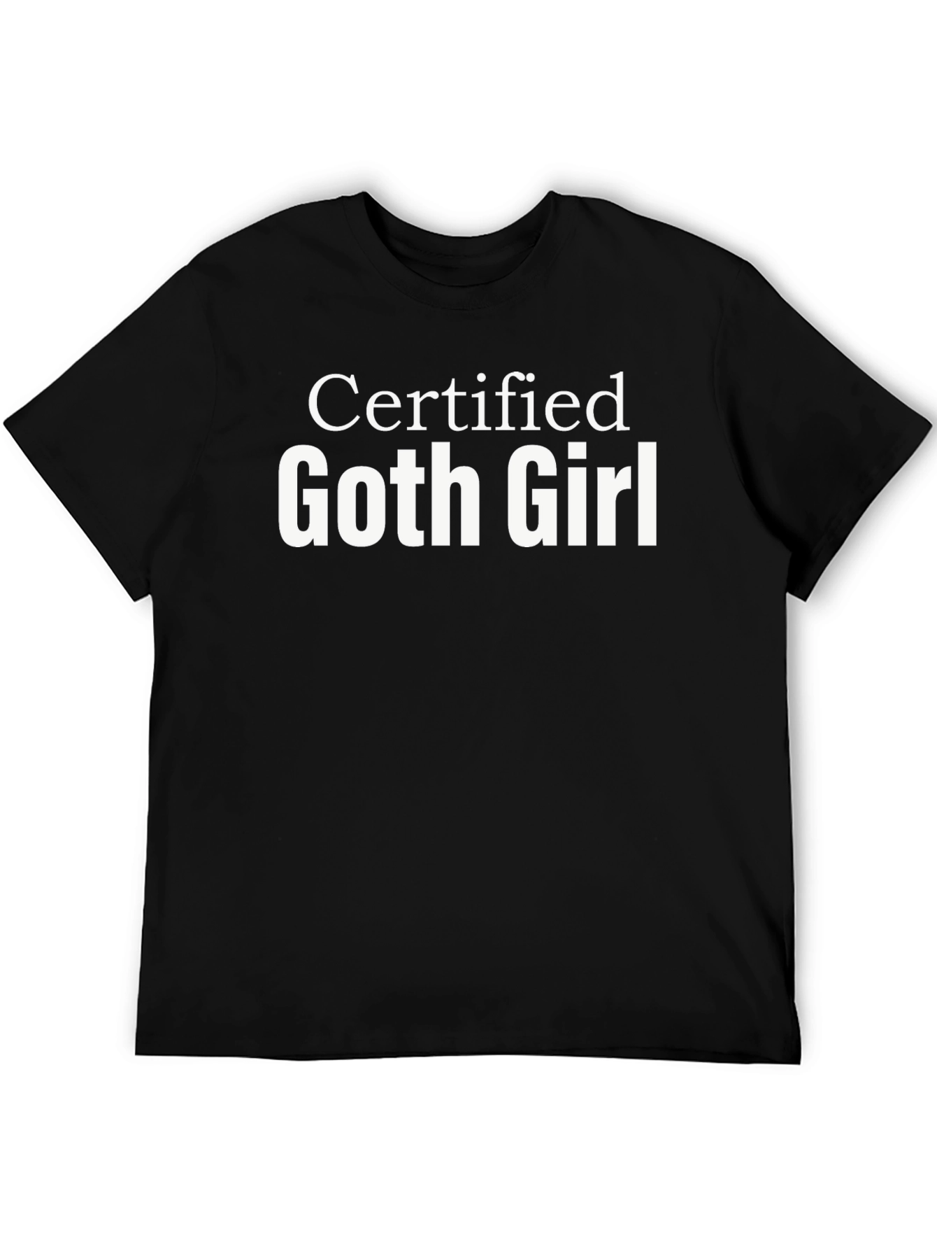 Black Certified Goth Girl Black T-Shirt view 5