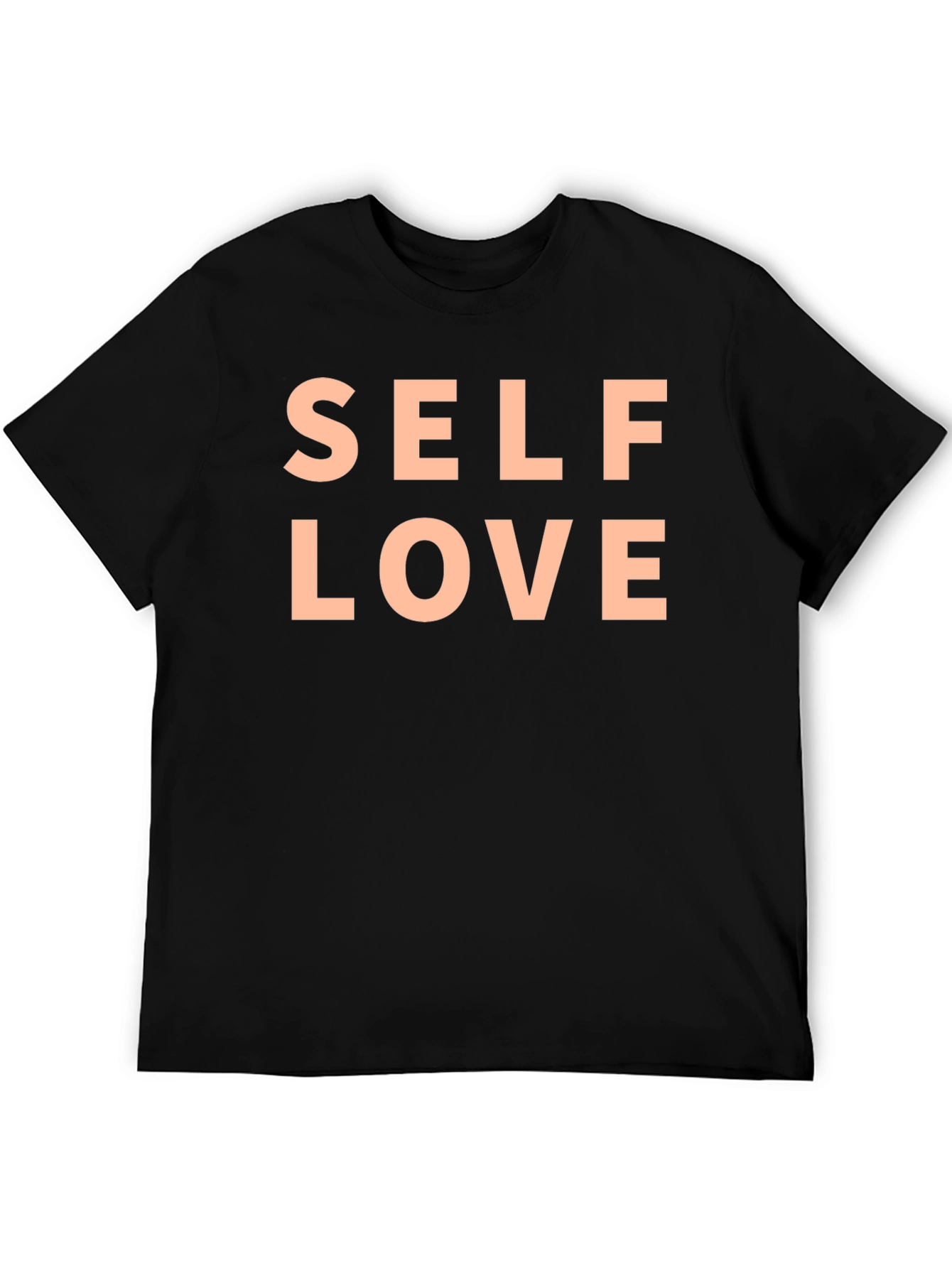 Black Self Love Graphic Tee - Black Cotton T-Shirt view 5