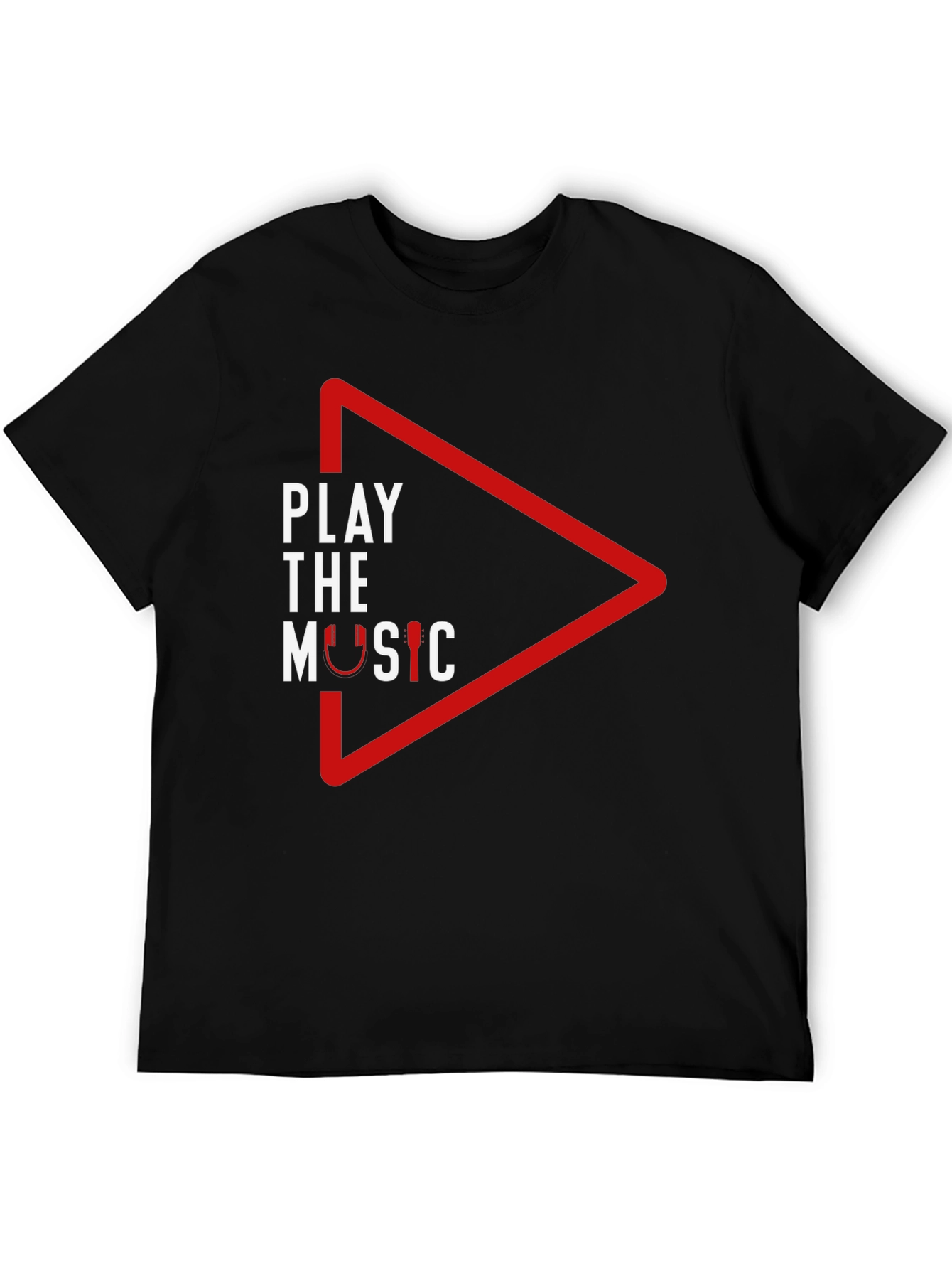 Black Play the Music Black Graphic Tee view 5