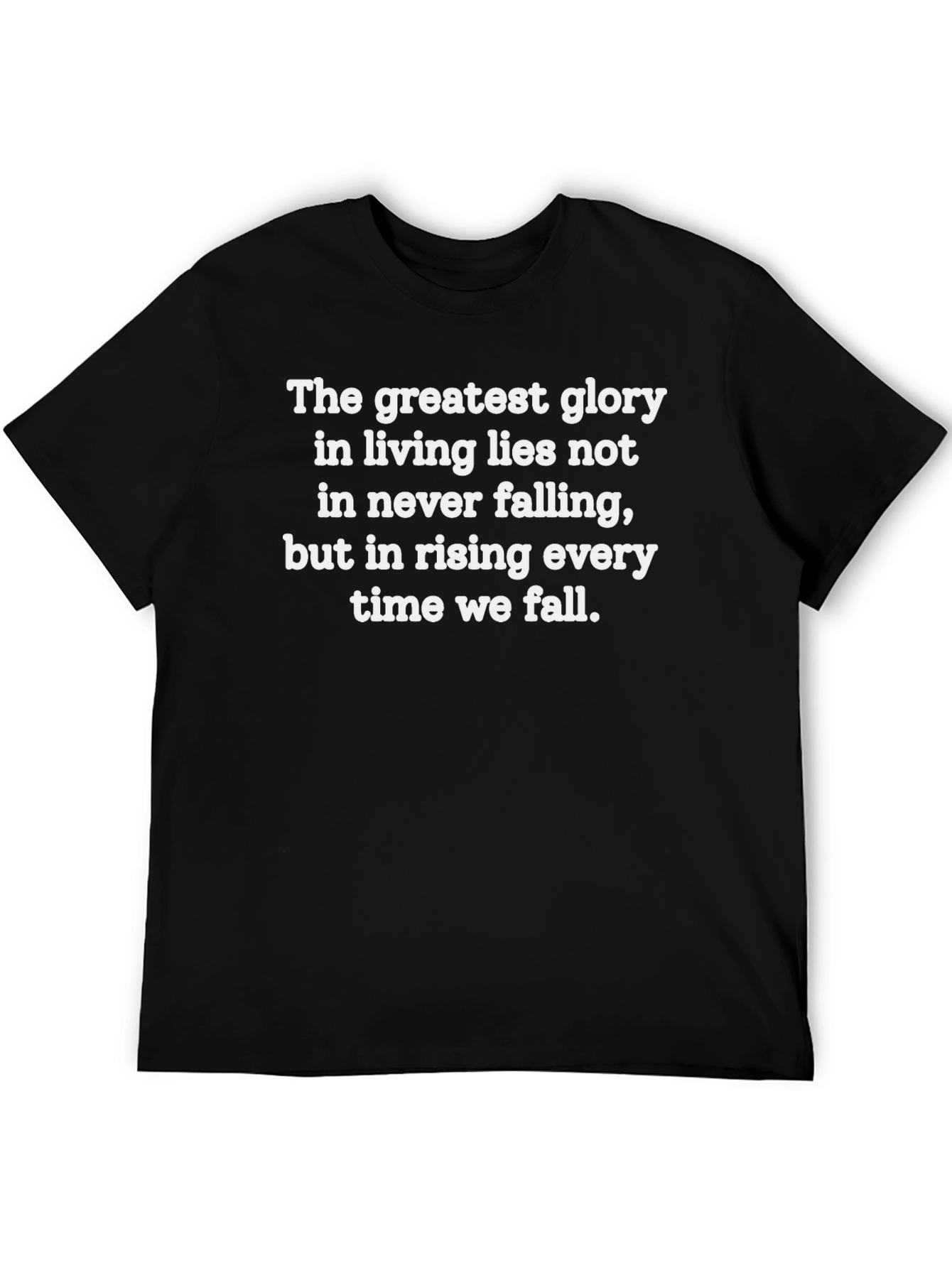 Black Inspirational Quote Black T-Shirt view 5