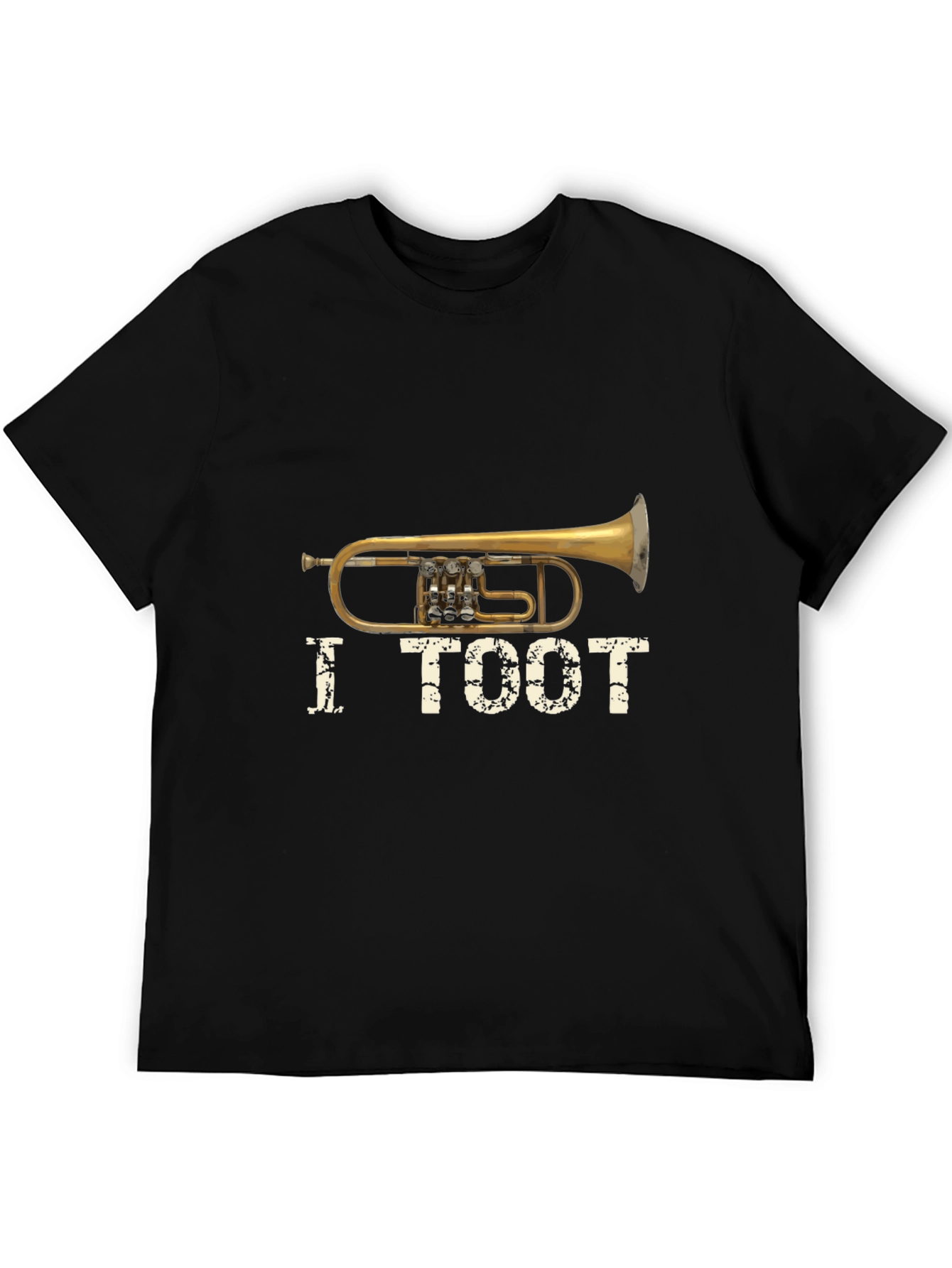 Black I Toot Trumpet Graphic Tee view 5