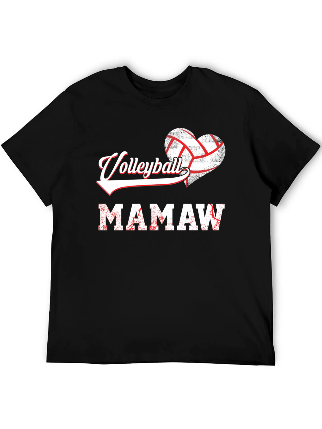Black Volleyball Mamaw Graphic T-Shirt view 5