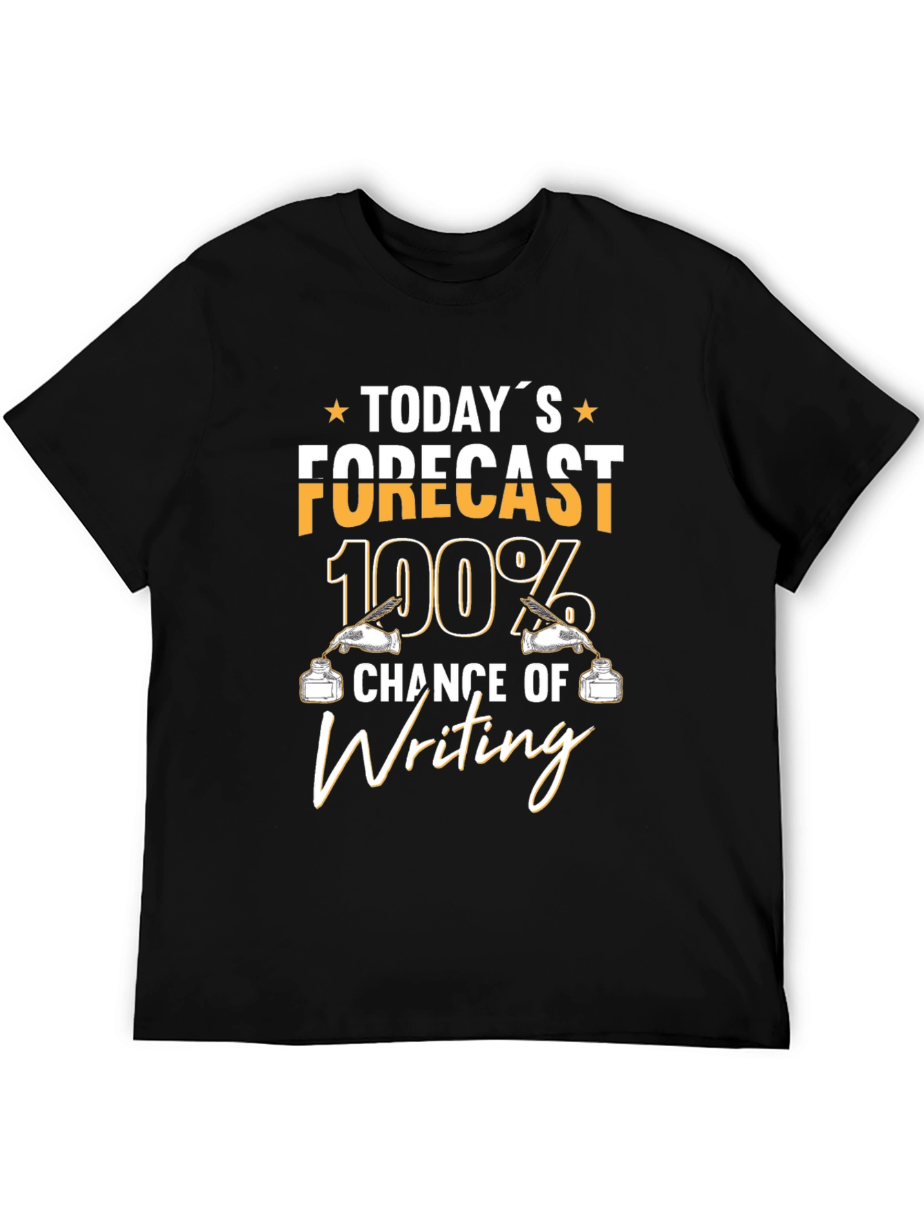 Black Today's Forecast Writing T-Shirt view 5