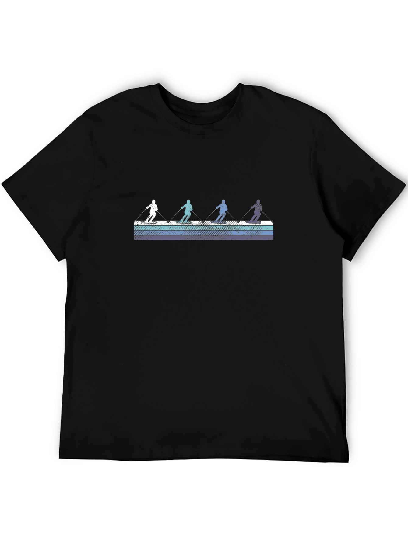 Black Retro Water Ski T-Shirt view 5