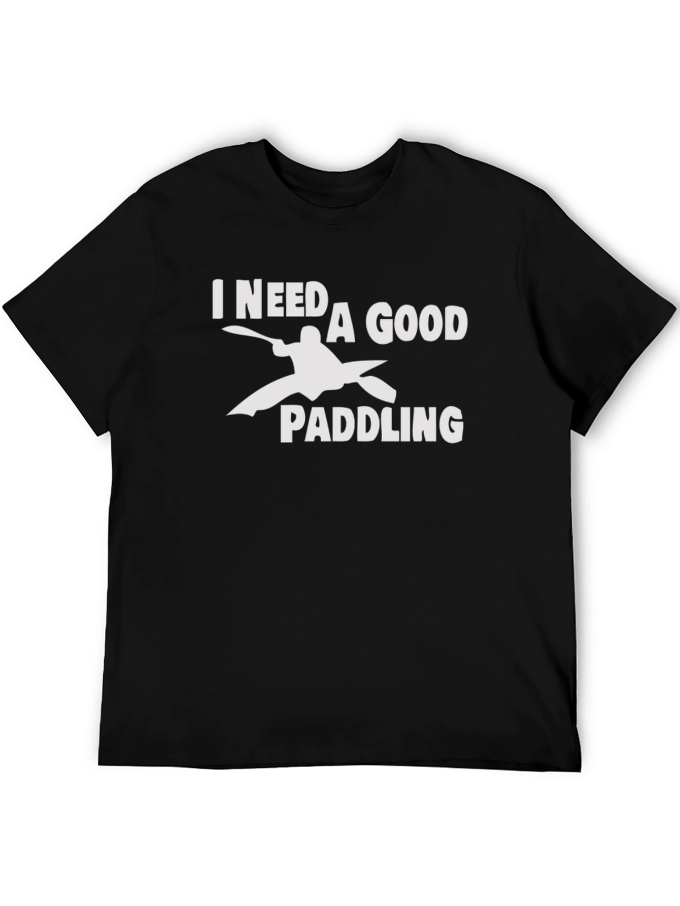 Black I Need a Good Paddling Kayak Graphic T-Shirt view 5