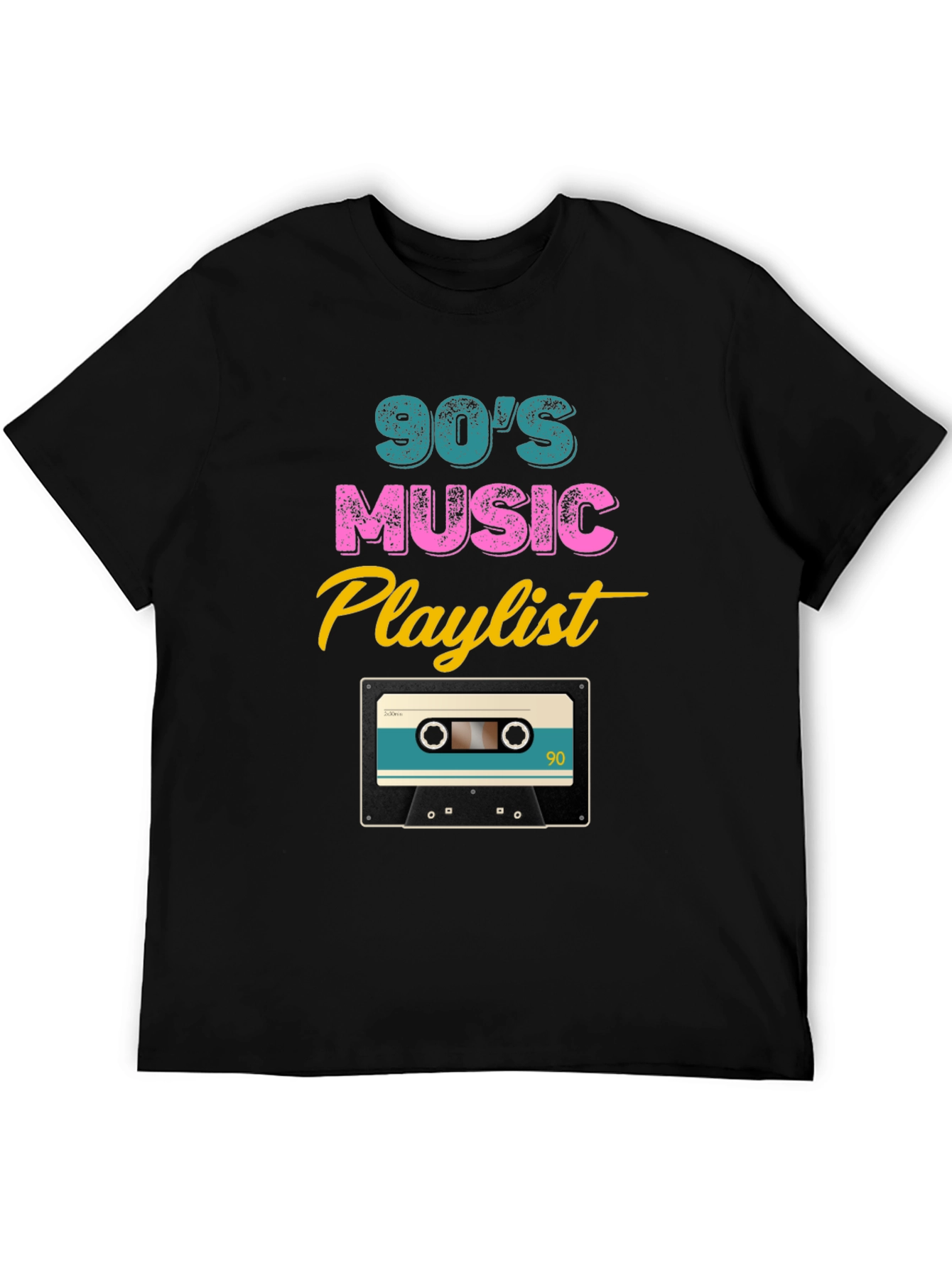 Black 90's Music Playlist Graphic Tee view 5
