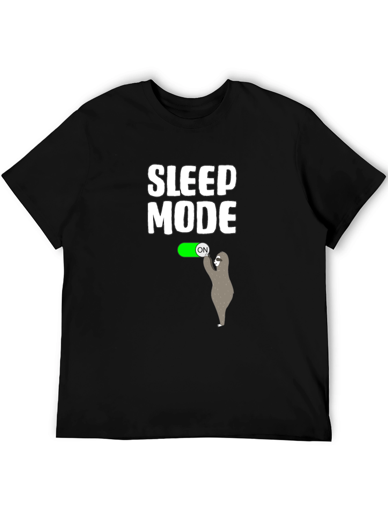 Black Sleep Mode Activated Sloth T-Shirt view 5