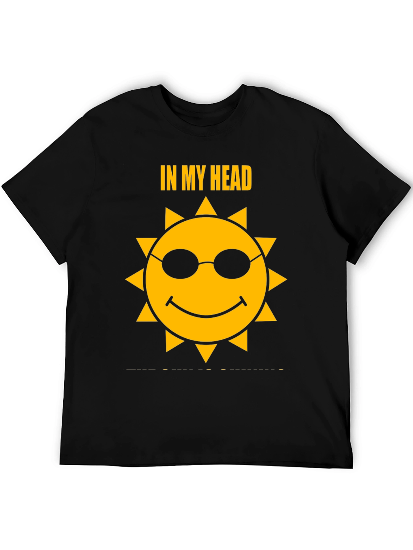 Black Head In The Clouds T-Shirt - Cool Sun Design view 5