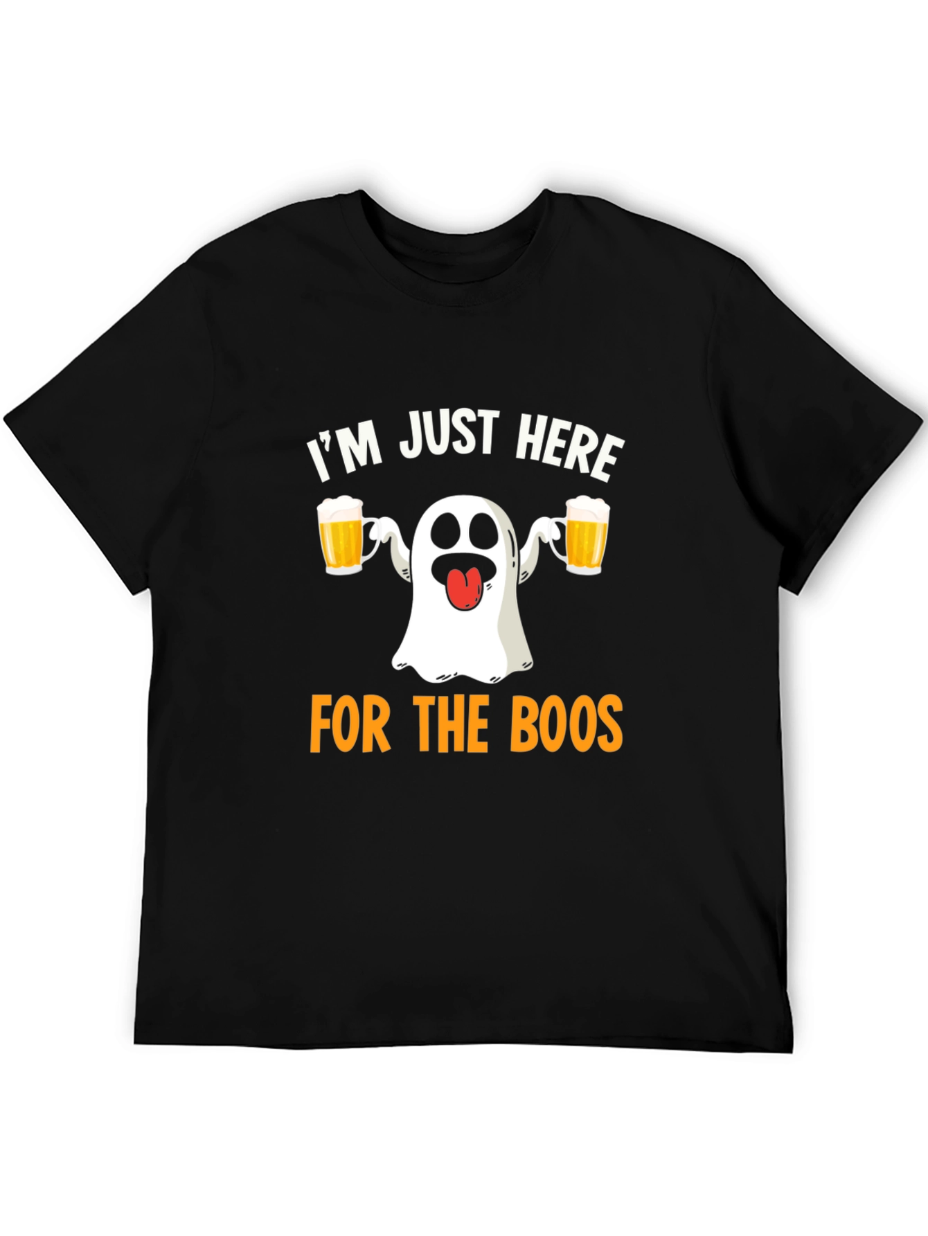 Black I'm Just Here for the Boos Halloween T-Shirt view 5