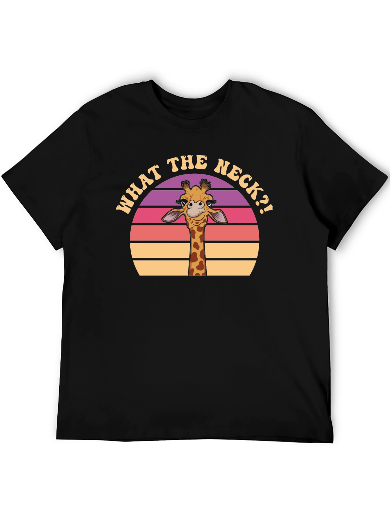 Black What the Neck Giraffe T-Shirt view 5