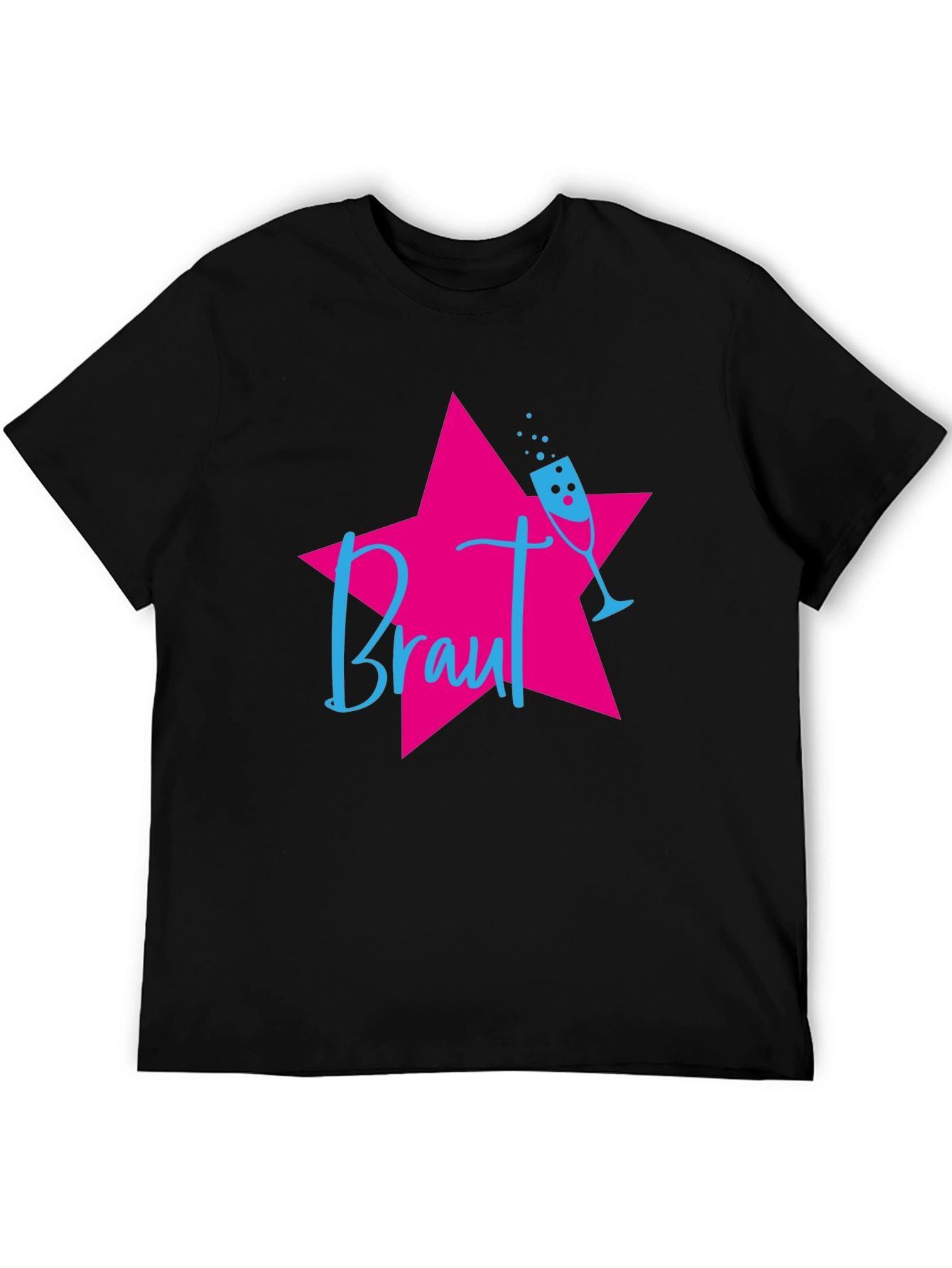 Black Bridesmaid Star T-Shirt - Wedding Party Apparel view 5