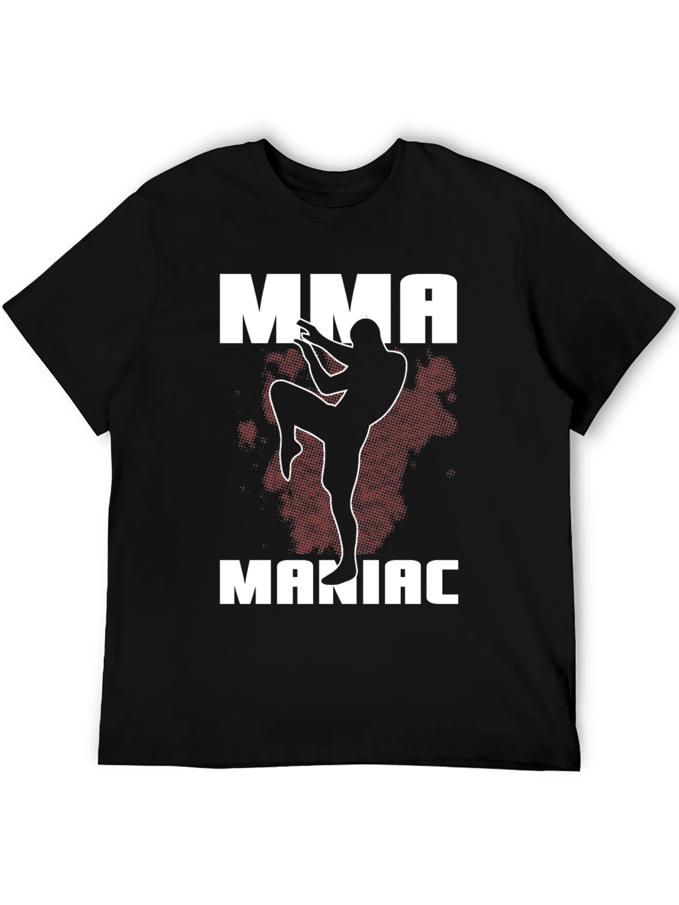 Black MMA Maniac Black T-Shirt Martial Arts Graphic Tee view 5