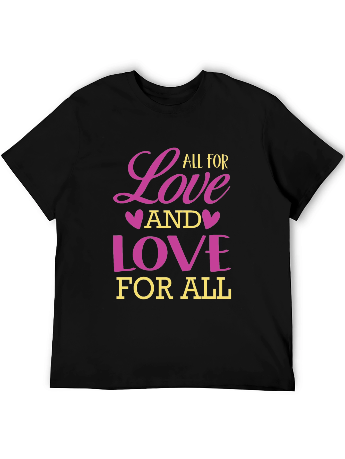 Black All For Love Graphic Tee view 5