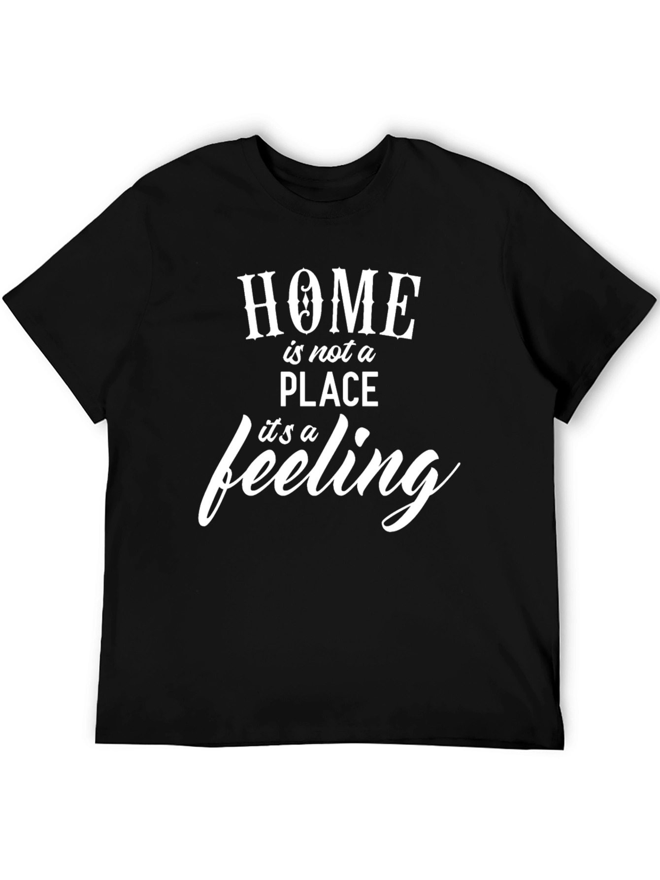 Black Home is a Feeling Graphic Tee - Black view 5
