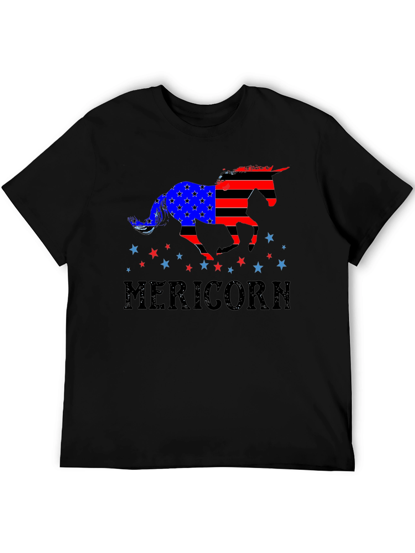 Black Patriotic Mericorn T-Shirt view 5