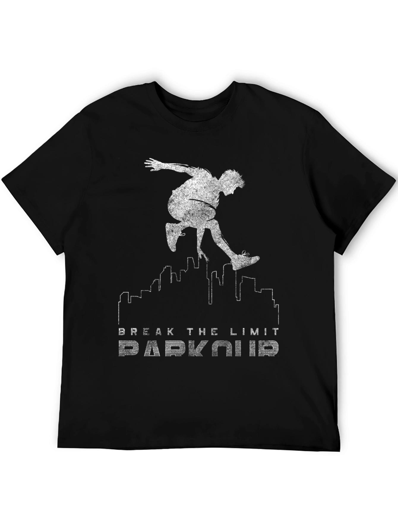 Black Parkour "Break the Limit" Graphic Black Tee view 5