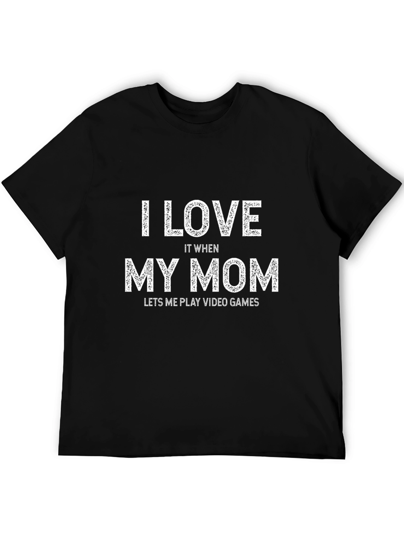 Black I Love My Mom Video Game T-Shirt view 5