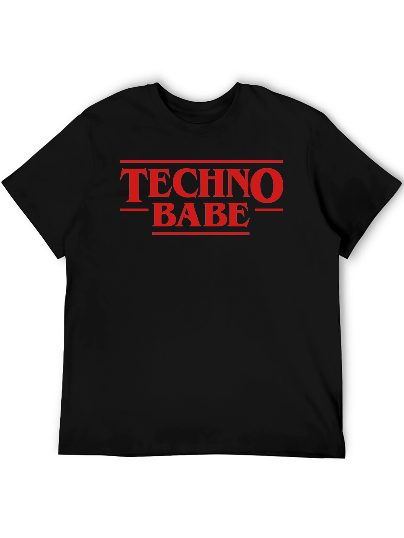 Black Techno Babe Black T-Shirt view 5