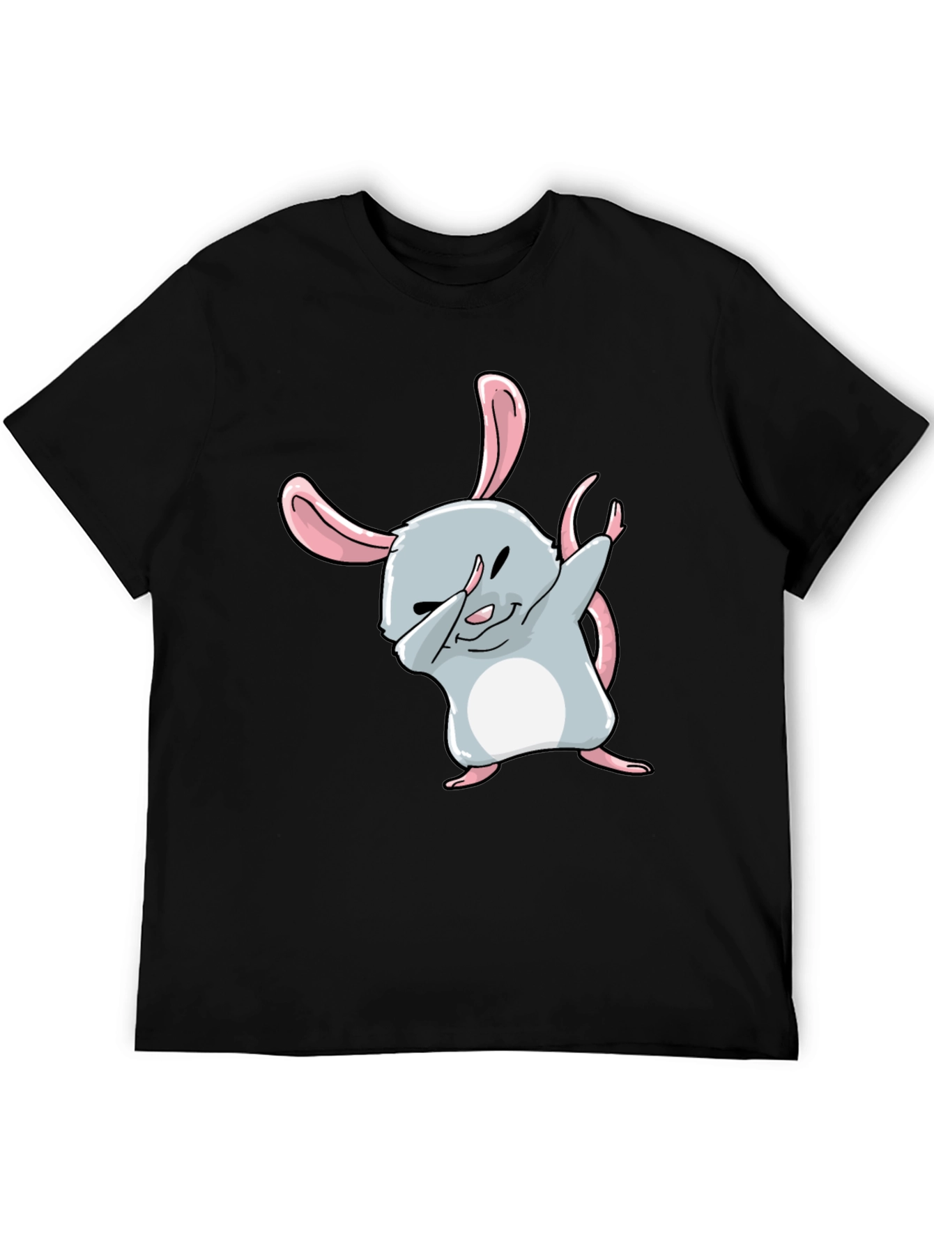 Black Dabbing Hamster Graphic Tee - Cool & Trendy view 5