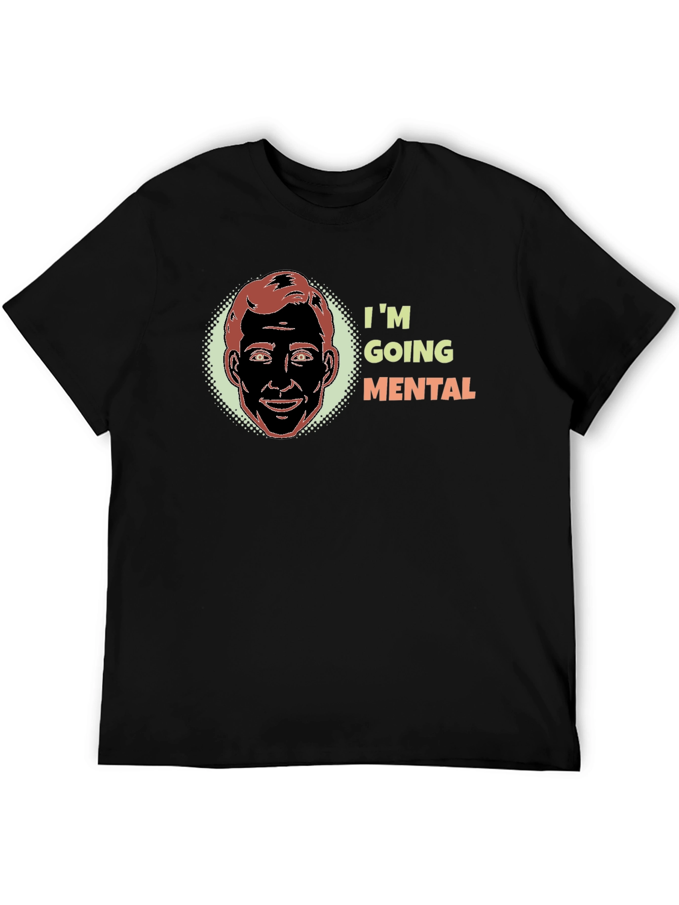 Black I'm Going Mental Graphic T-Shirt view 5