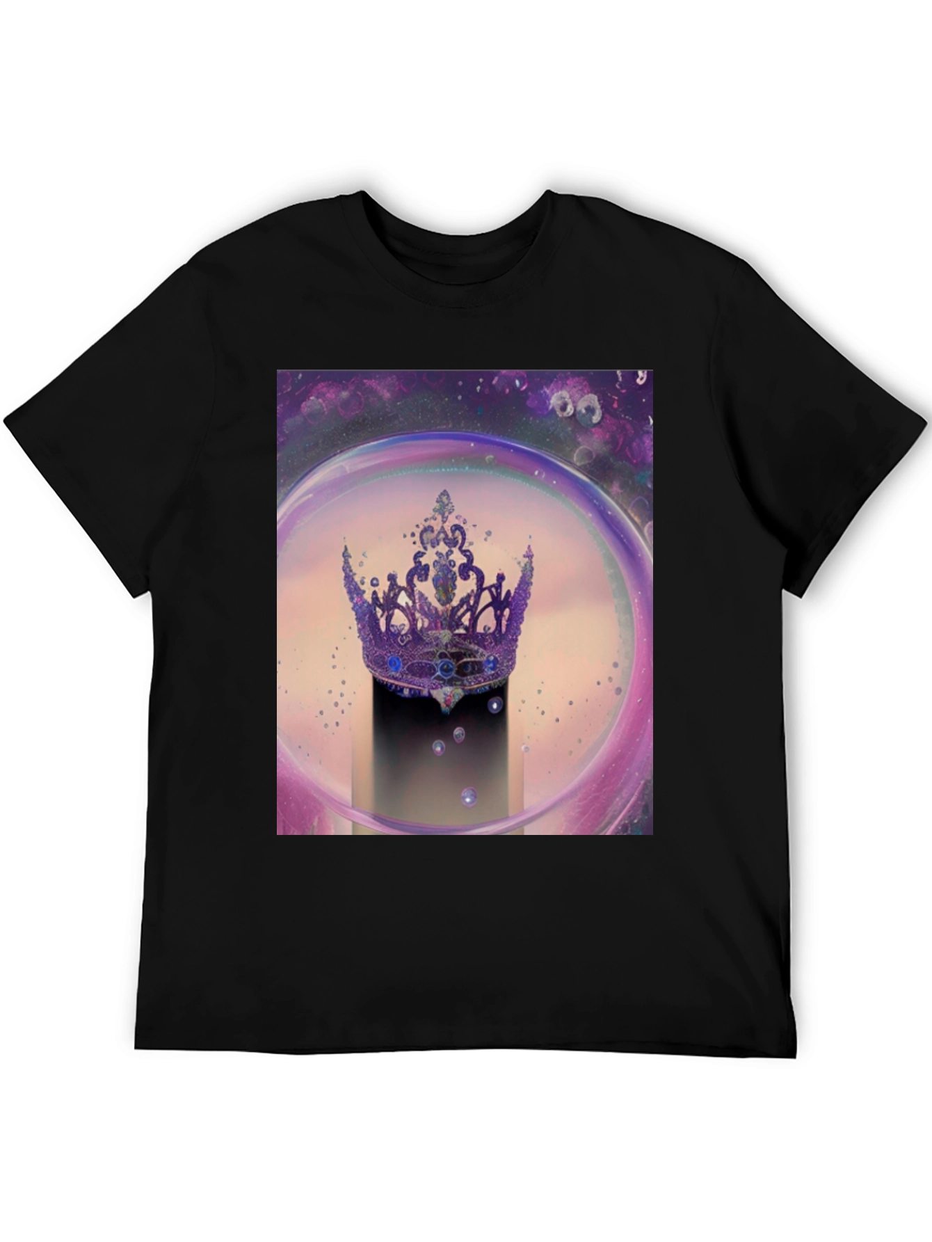 Black Regal Crown Graphic Tee view 5