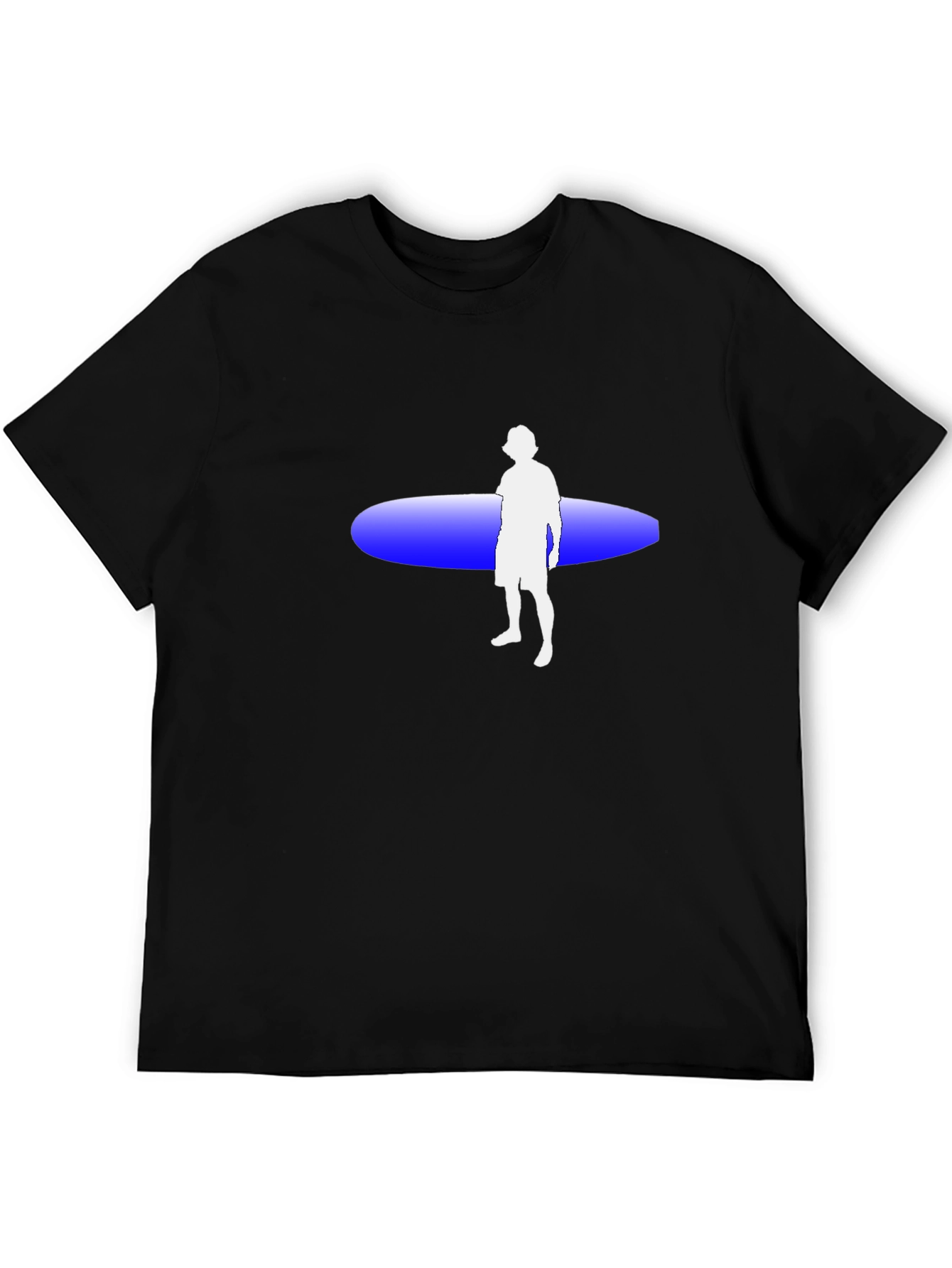 Black Surfer Graphic Tee - Black Cotton T-Shirt view 5