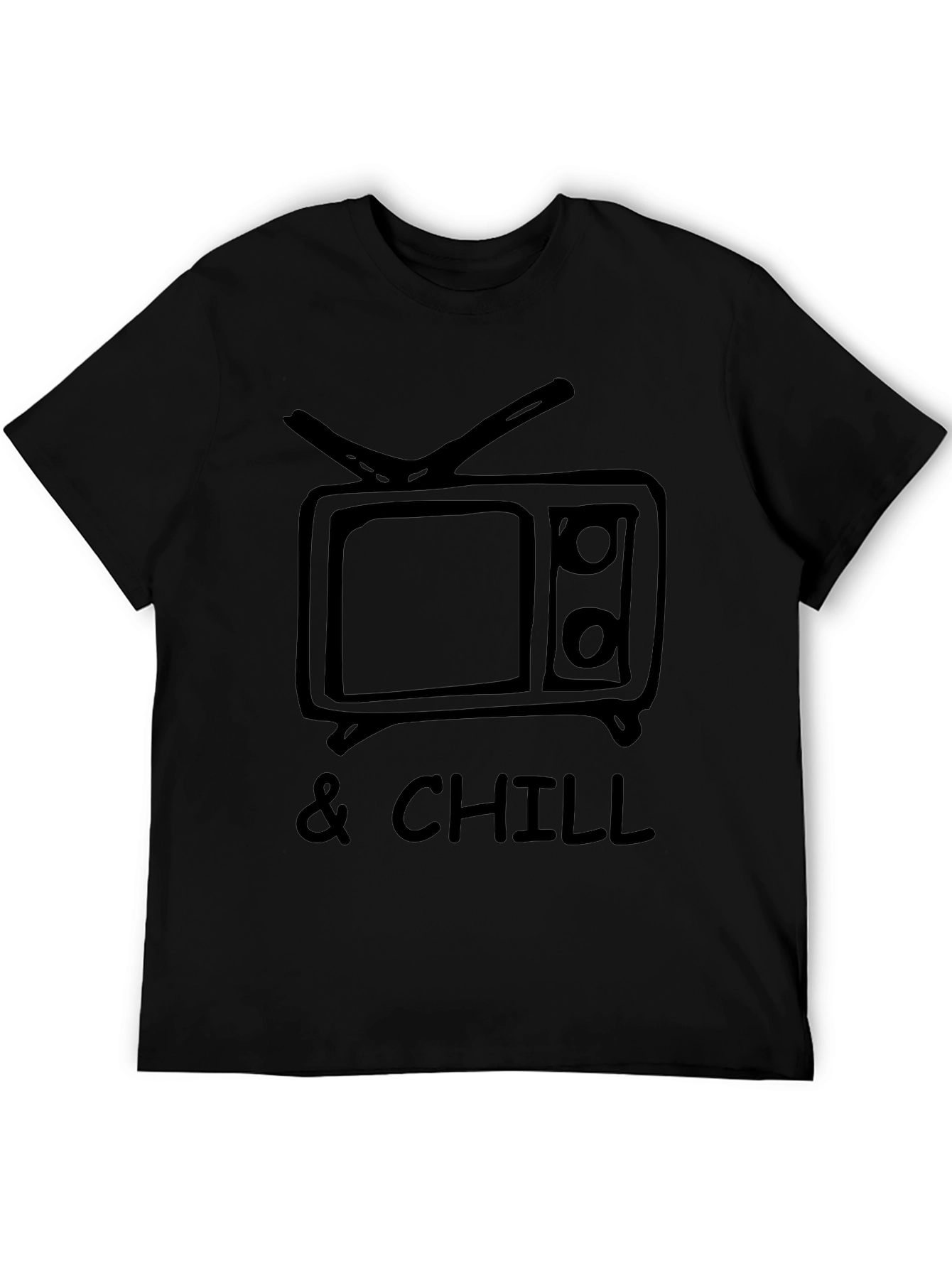 TV & Chill Black Graphic Tee - 5