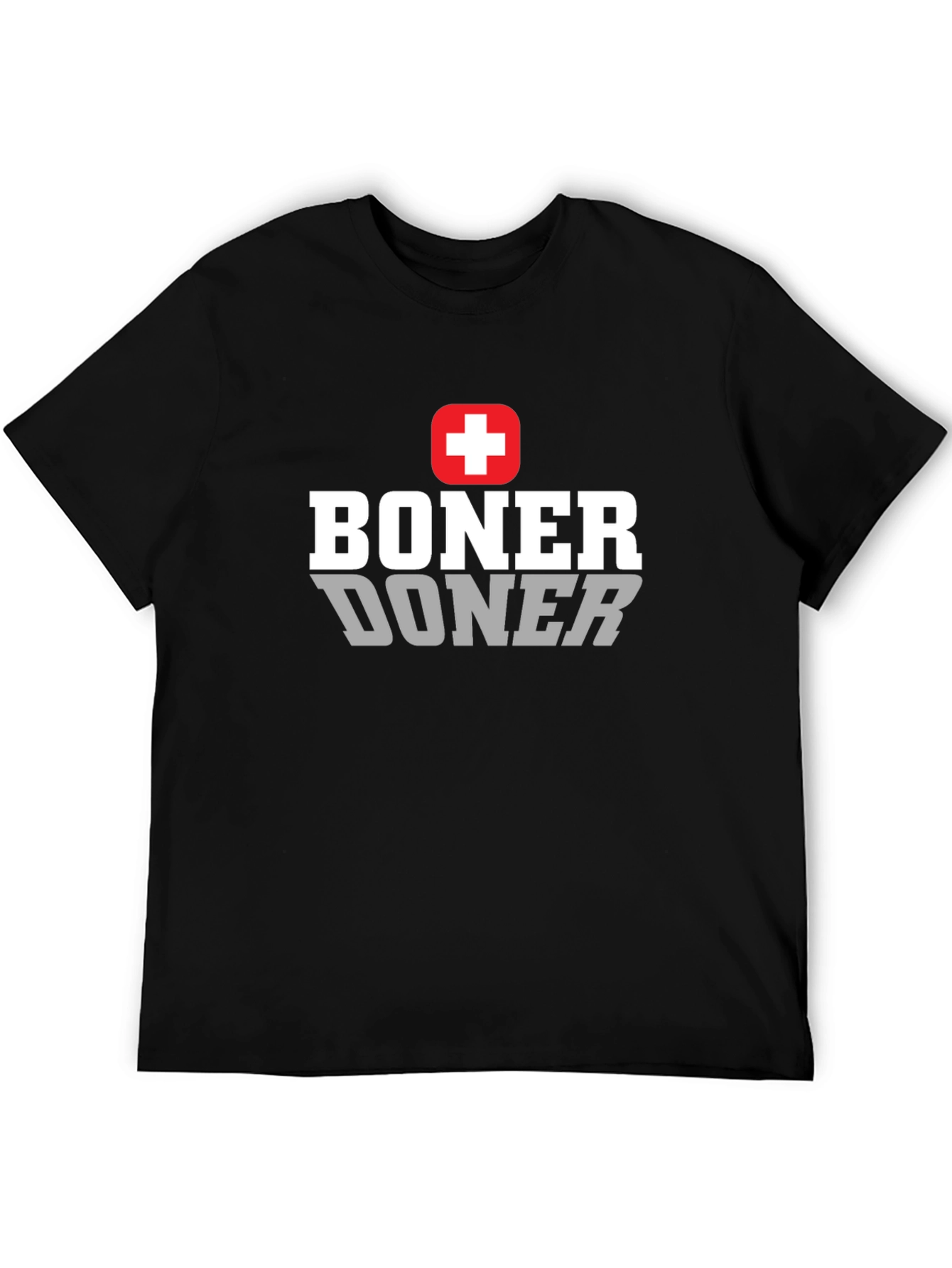 Black Boner Doner T-Shirt Funny Graphic Tee view 5