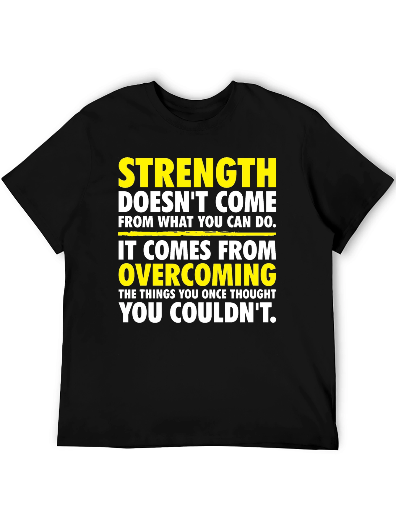 Black Strength Overcoming Graphic T-Shirt view 5