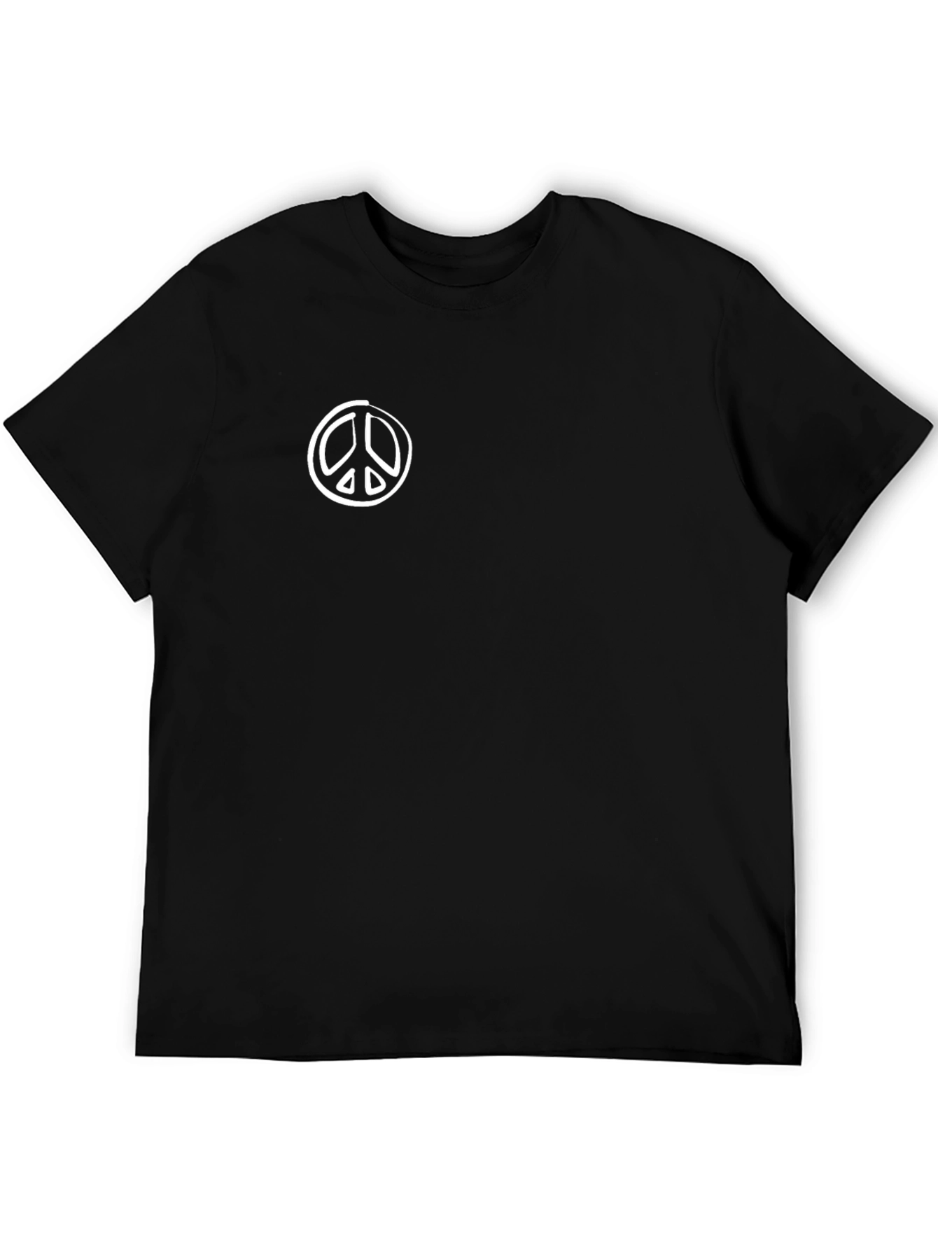 Black Peace Sign Graphic Black T-Shirt - Mens view 5