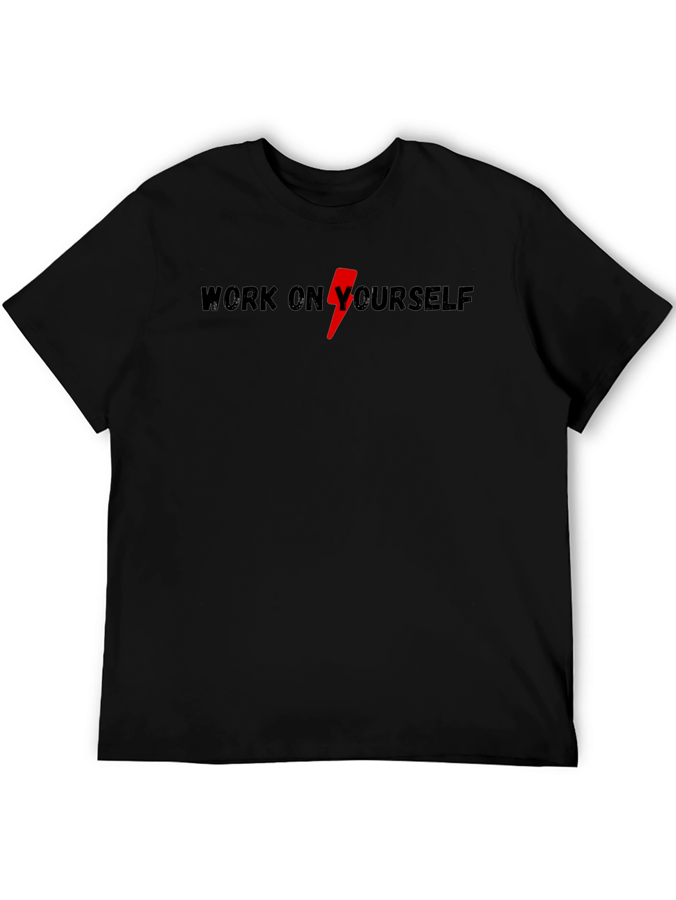 Black Work On Yourself Black Graphic Tee view 5