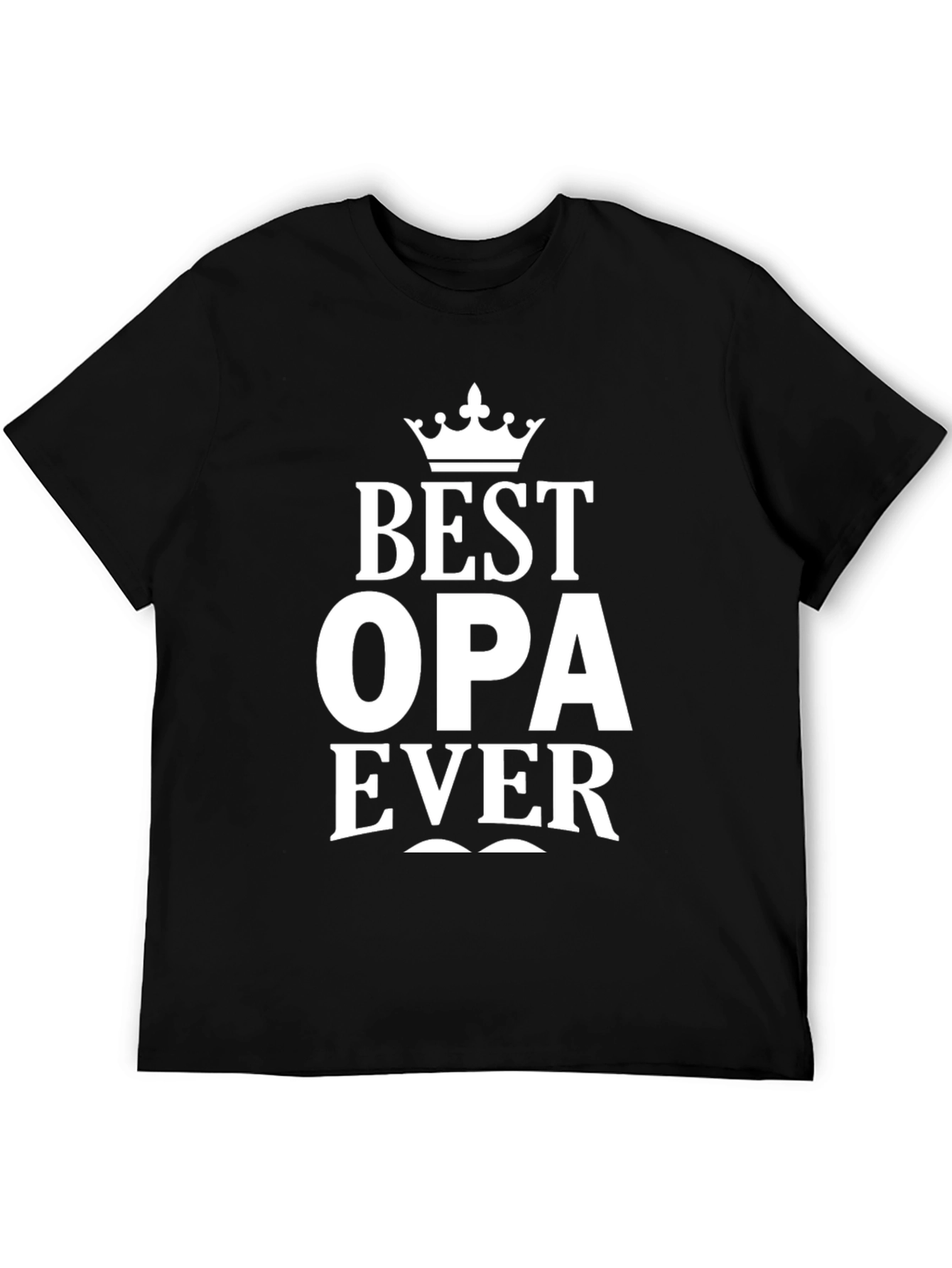 Black Best Opa Ever T-Shirt - Grandpa Gift view 5