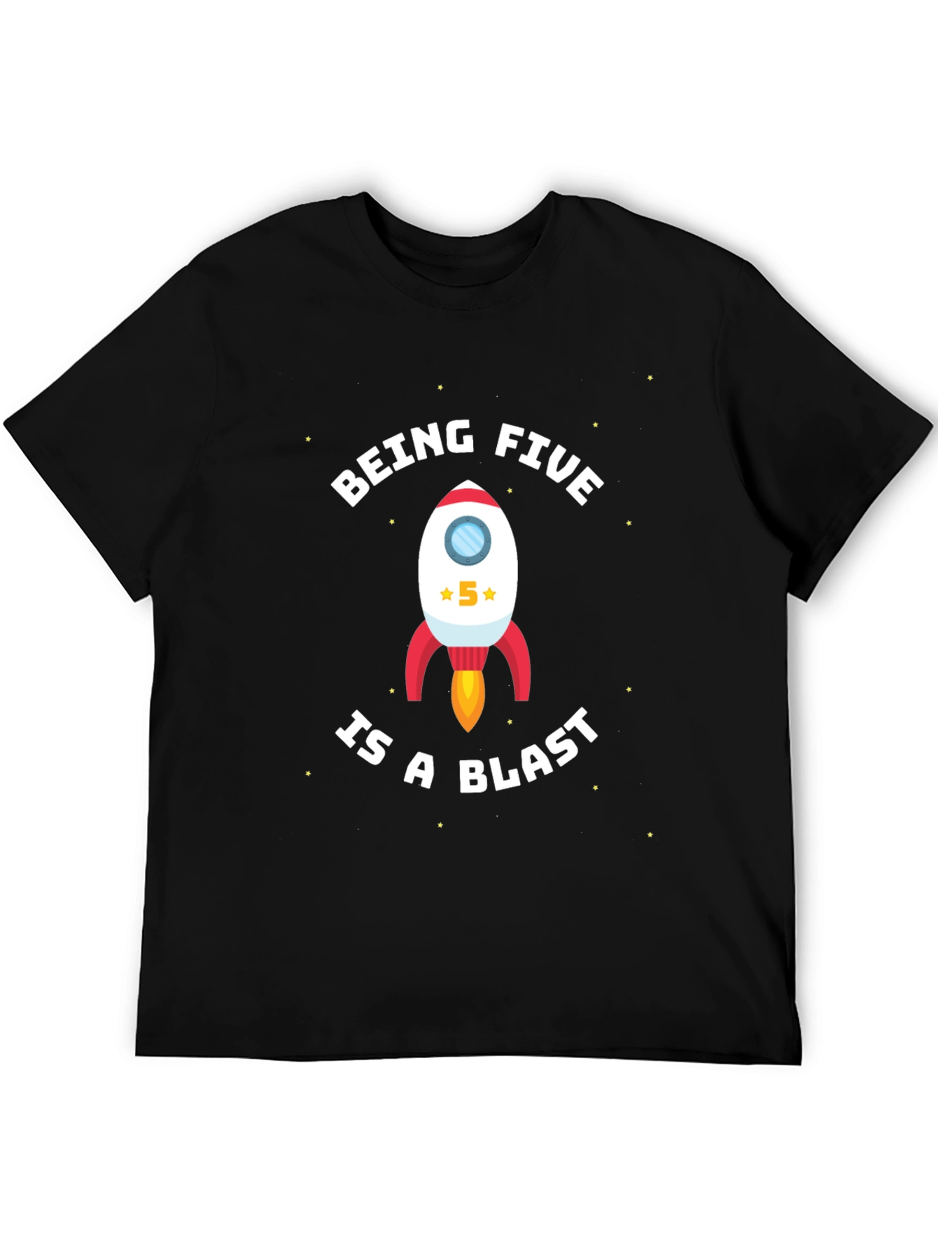 Black Being Five Is A Blast T-Shirt view 5