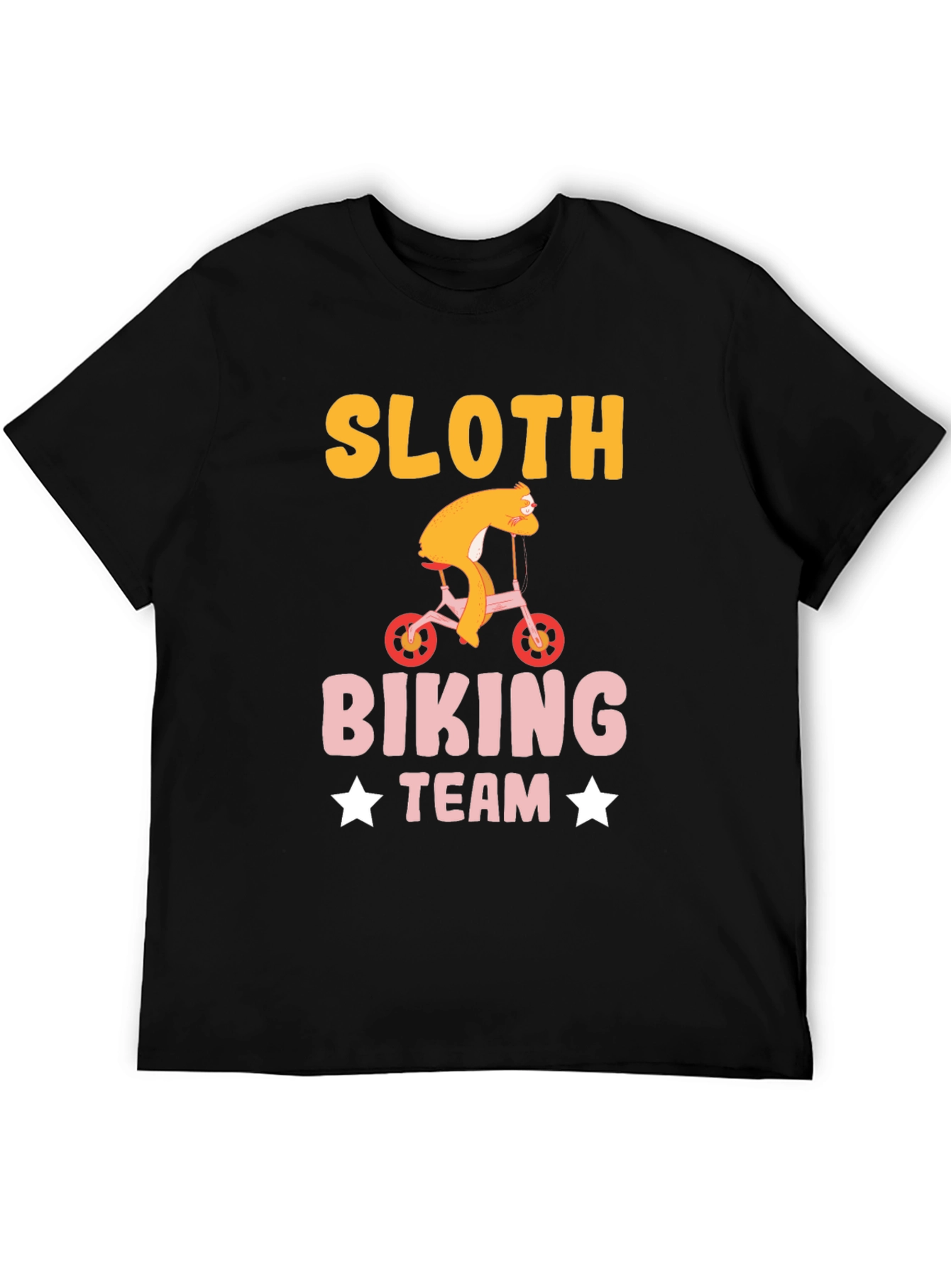 Black Sloth Biking Team T-Shirt Funny Sloth Tee view 5