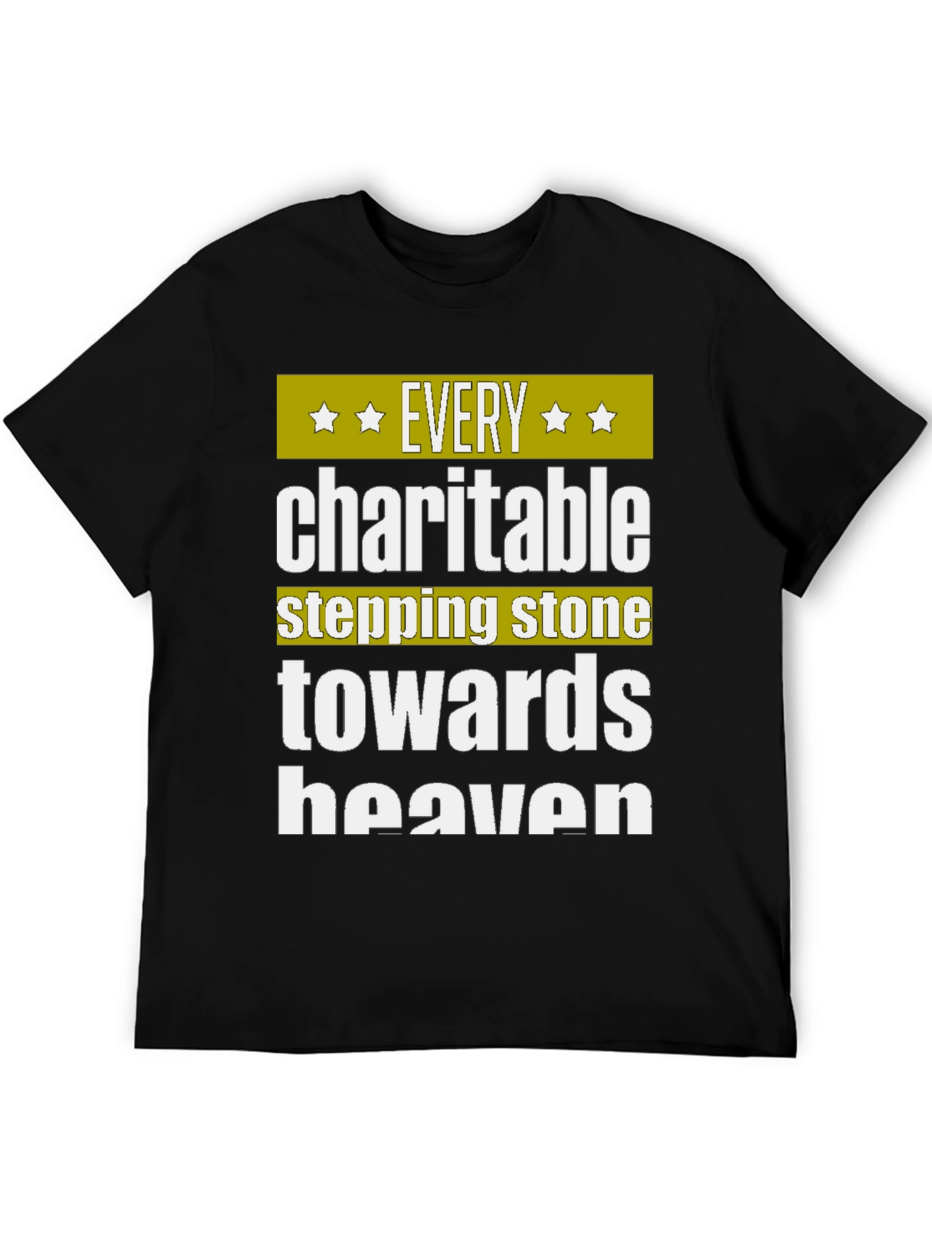 Black Charitable Stepping Stone T-Shirt - Towards Heaven view 5