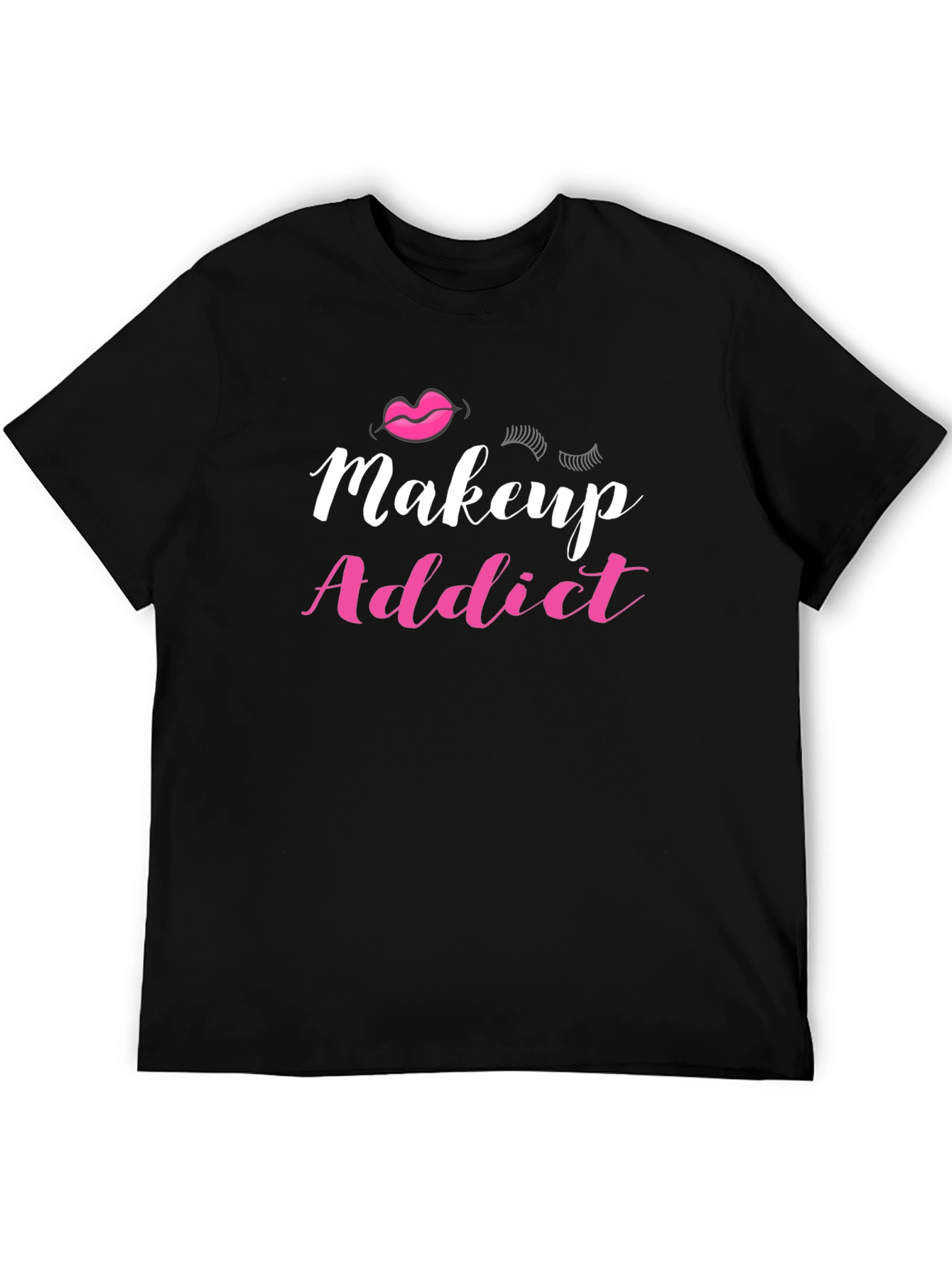 Black Makeup Addict Graphic Tee - Stylish & Fun! view 5