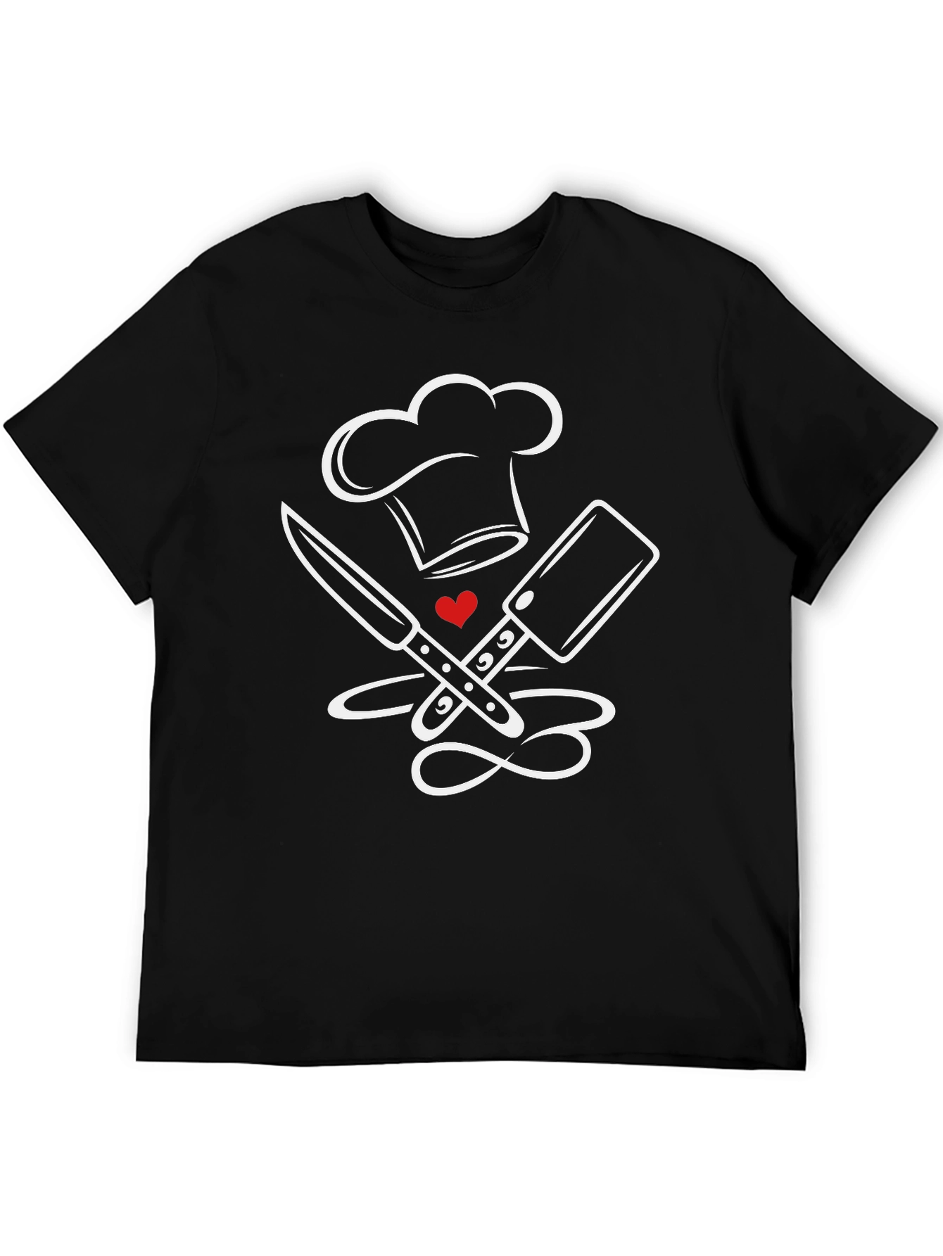 Chef Hat & Crossed Knives Graphic T-Shirt - 5