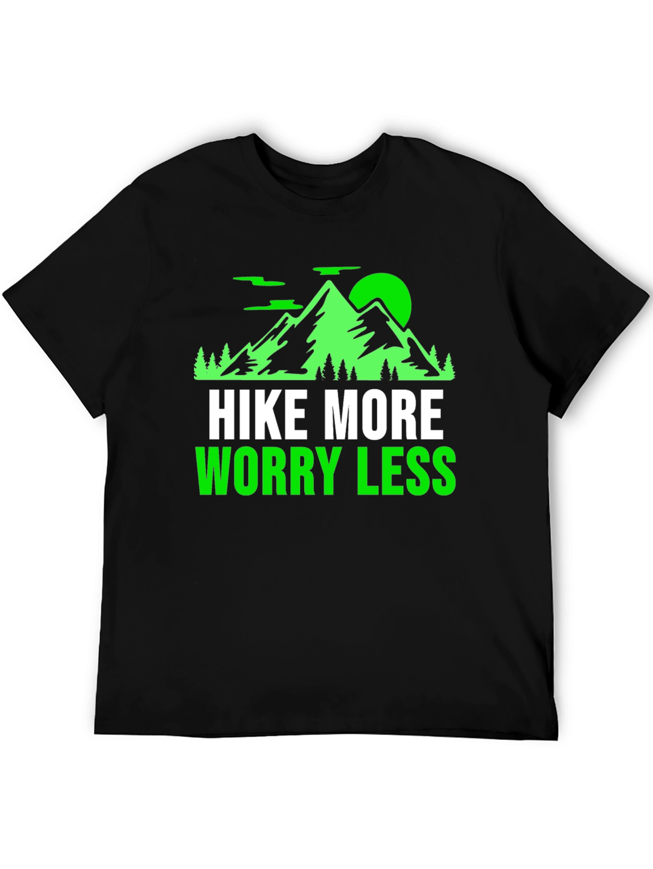 Black Hike More Worry Less Graphic T-Shirt view 5