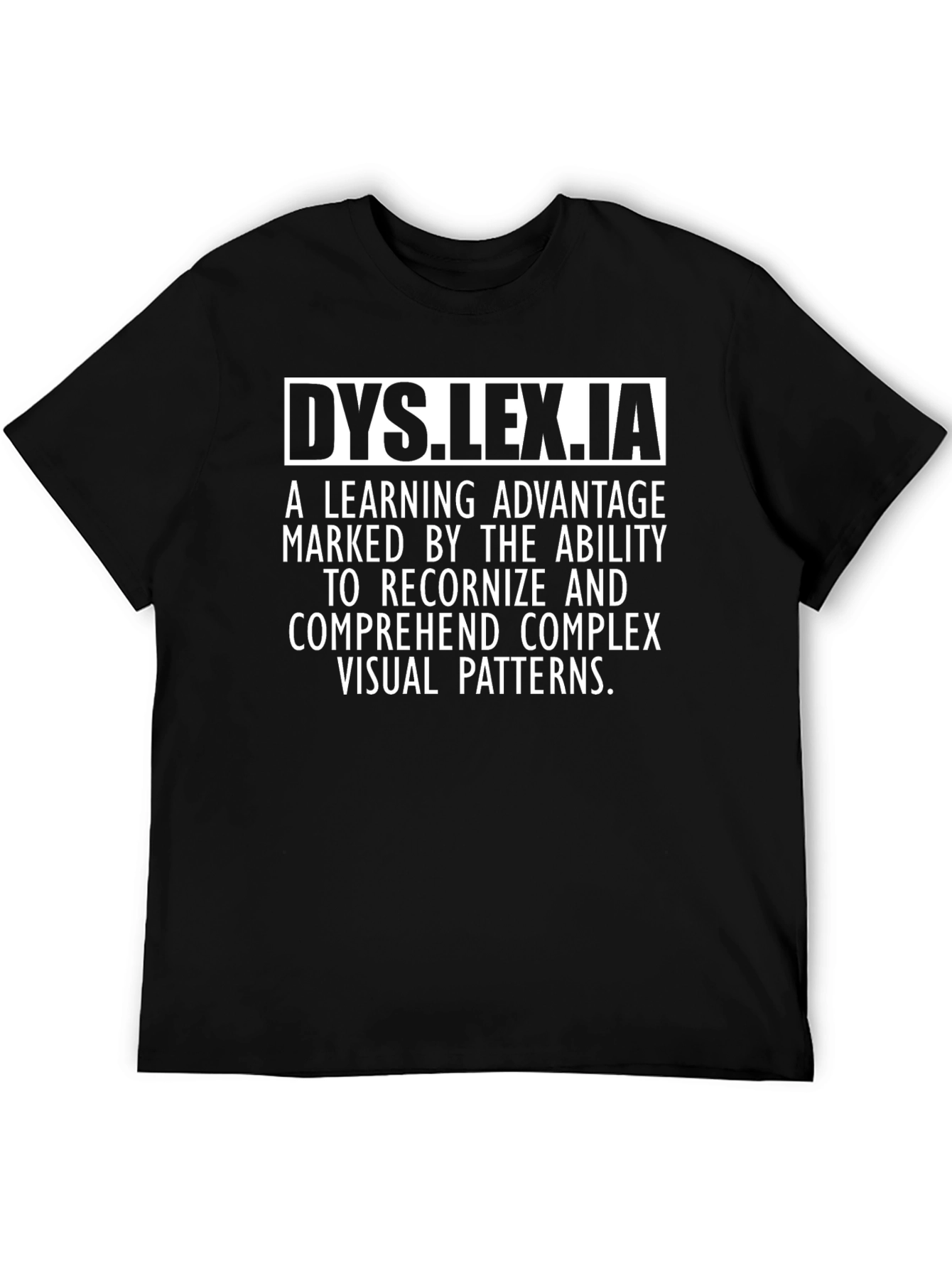 Black Dyslexia Awareness Graphic T-Shirt view 5