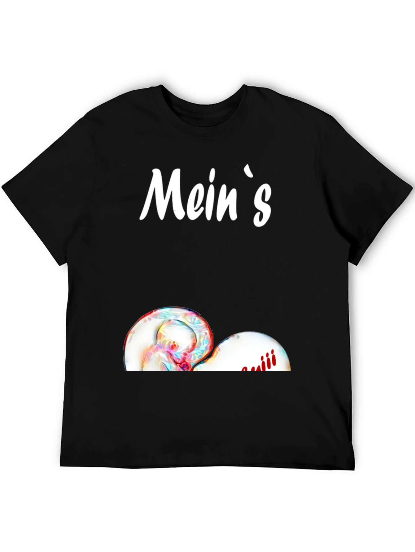 Black Mein's Graphic Tee - Funny Novelty T-Shirt view 5