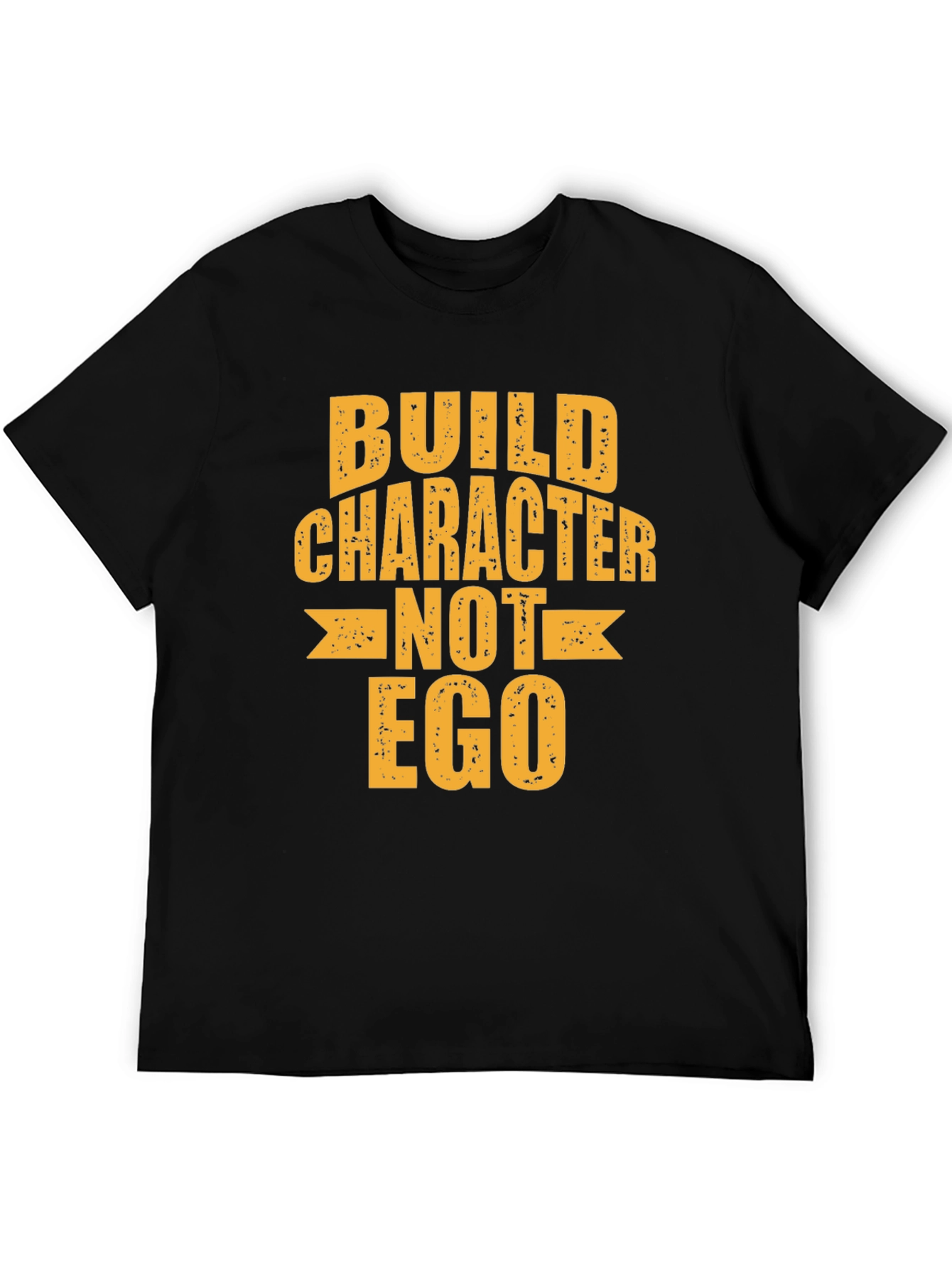 Black Build Character Not Ego Graphic Tee view 5