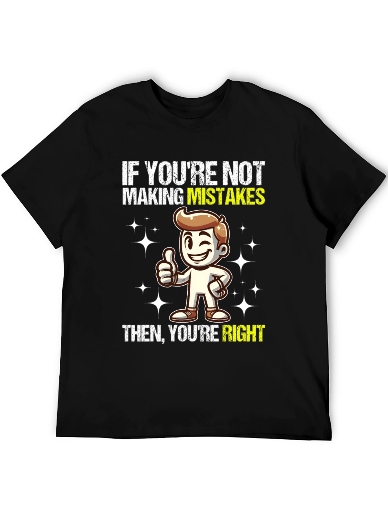 Black Mistakes Right Graphic T-Shirt - Funny Slogan Tee view 5