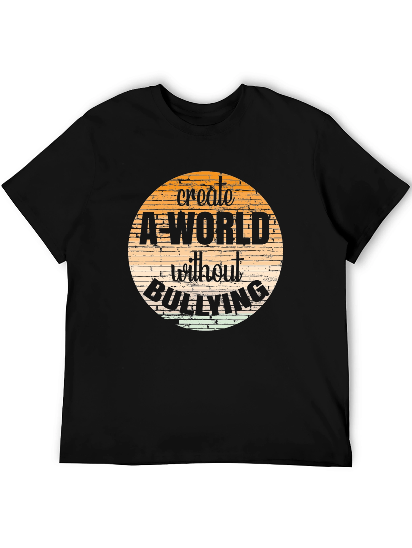 Black Create a World Without Bullying Graphic Tee view 5