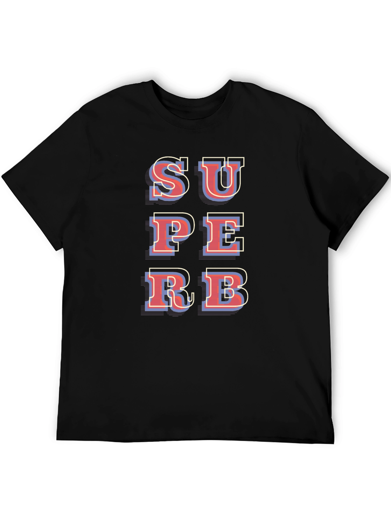 Black Superbe Graphic T-Shirt - Black Cotton Blend view 5