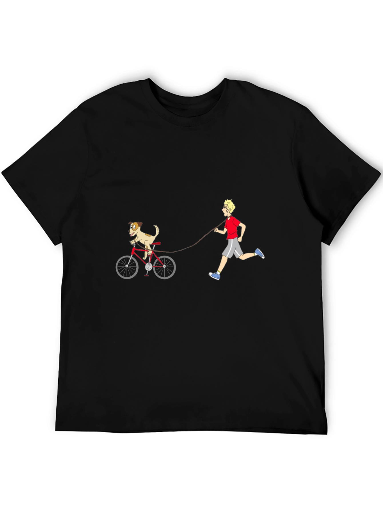 Black Dog on Bike Graphic Tee view 5