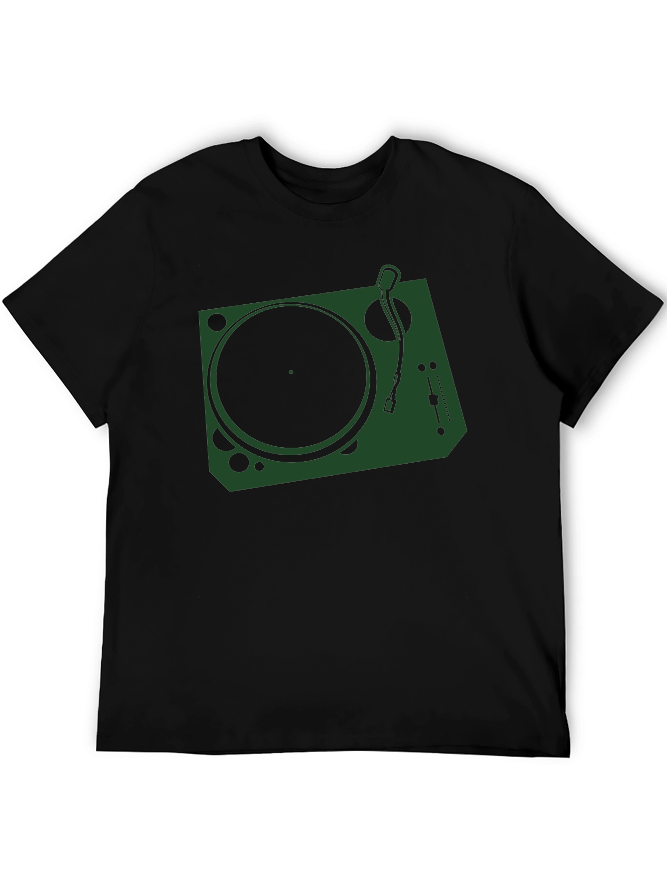 Black DJ Turntable Graphic T-Shirt - Black view 5